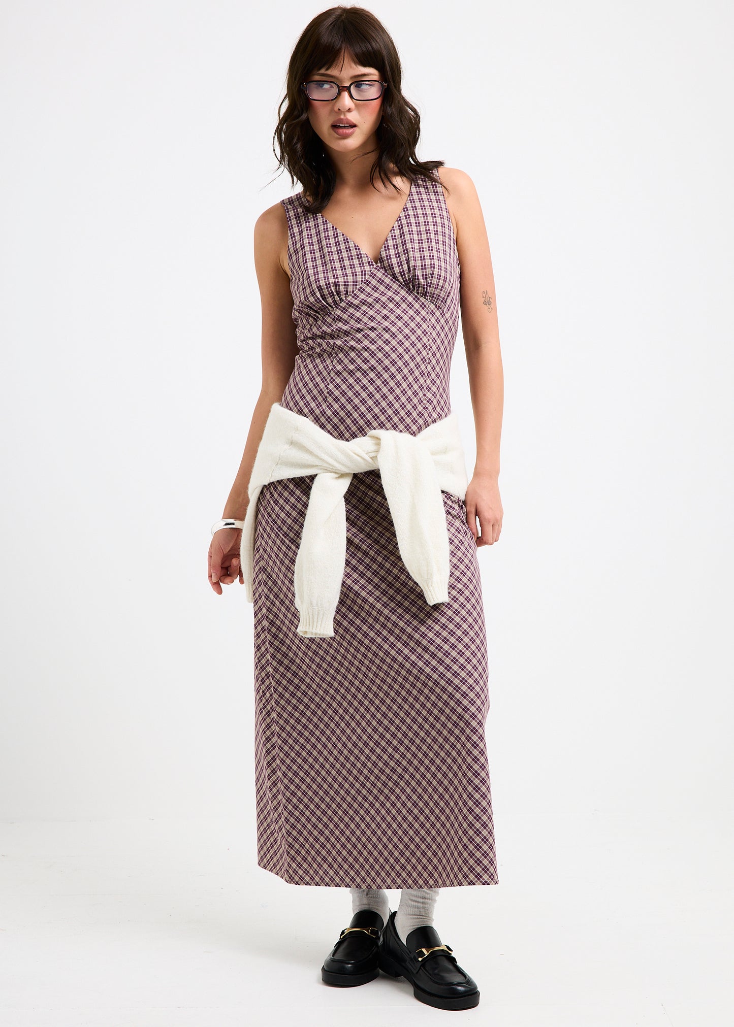 Kaia V Neck Midi Dress