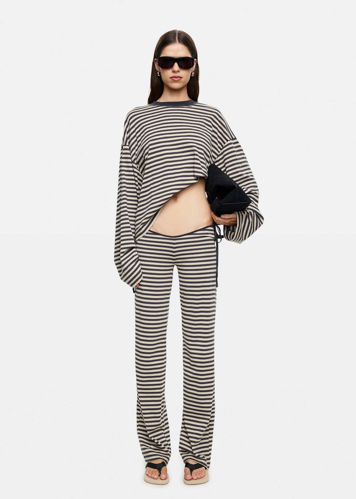 Bloom Long Sleeve Stripe Top SLATE STRIPE