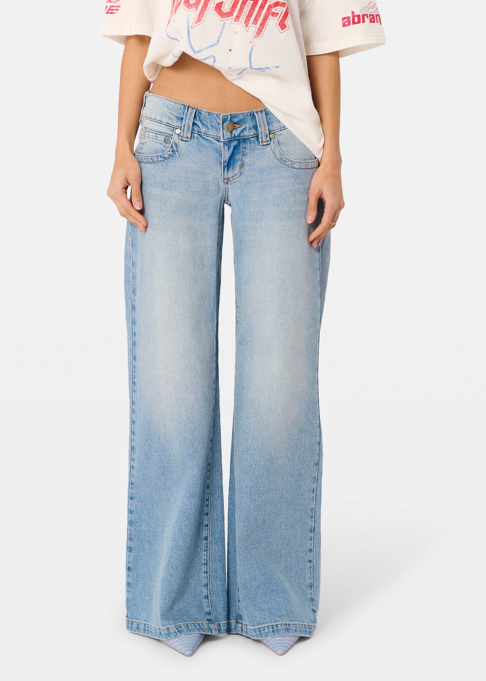 00 Super Low Wide Denim Jeans JODY BLUE