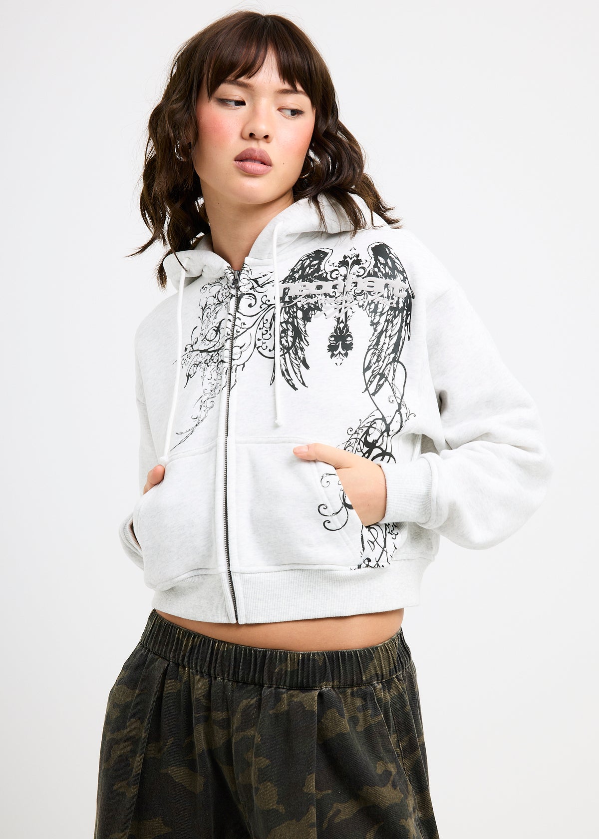 Missy Furry Hoodie GREY