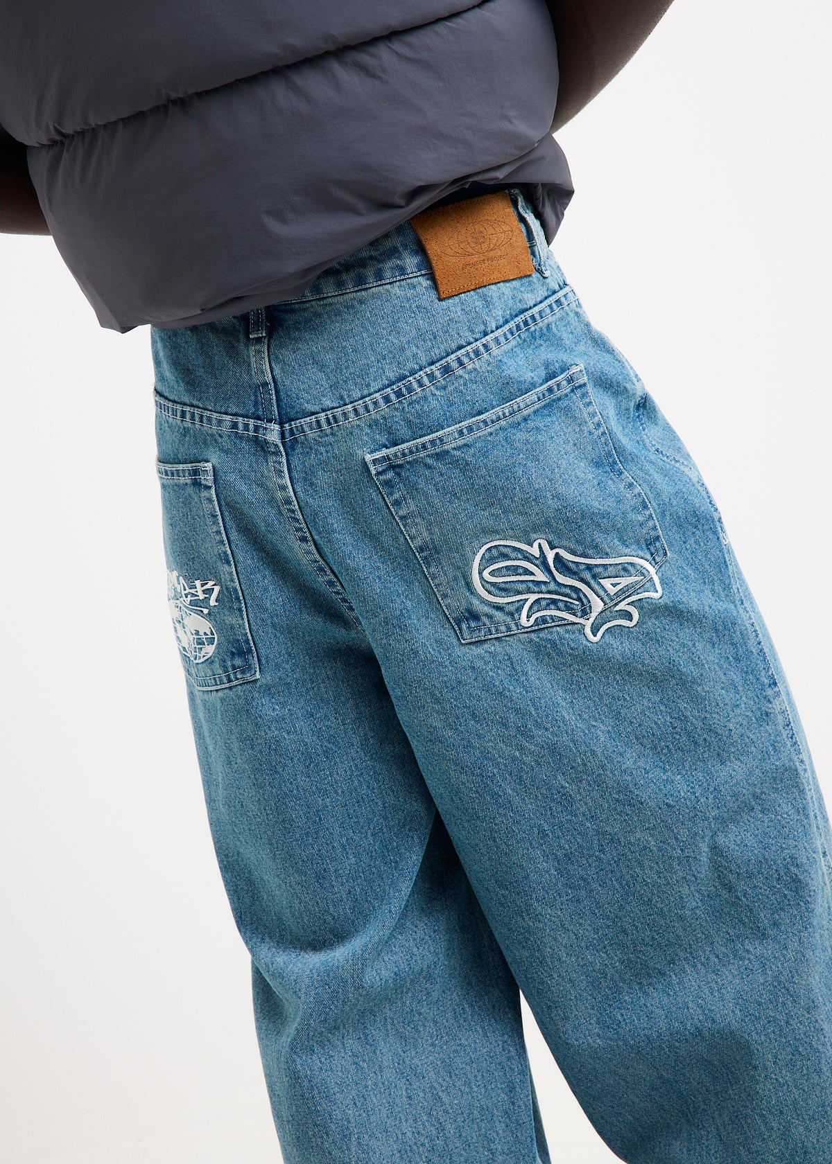 Sticker Wide Boy Denim Jeans