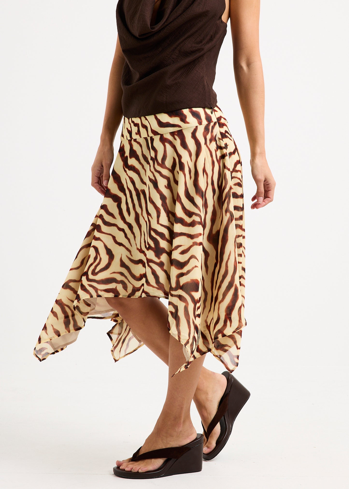 Linda Sheer Slip Midi Skirt
