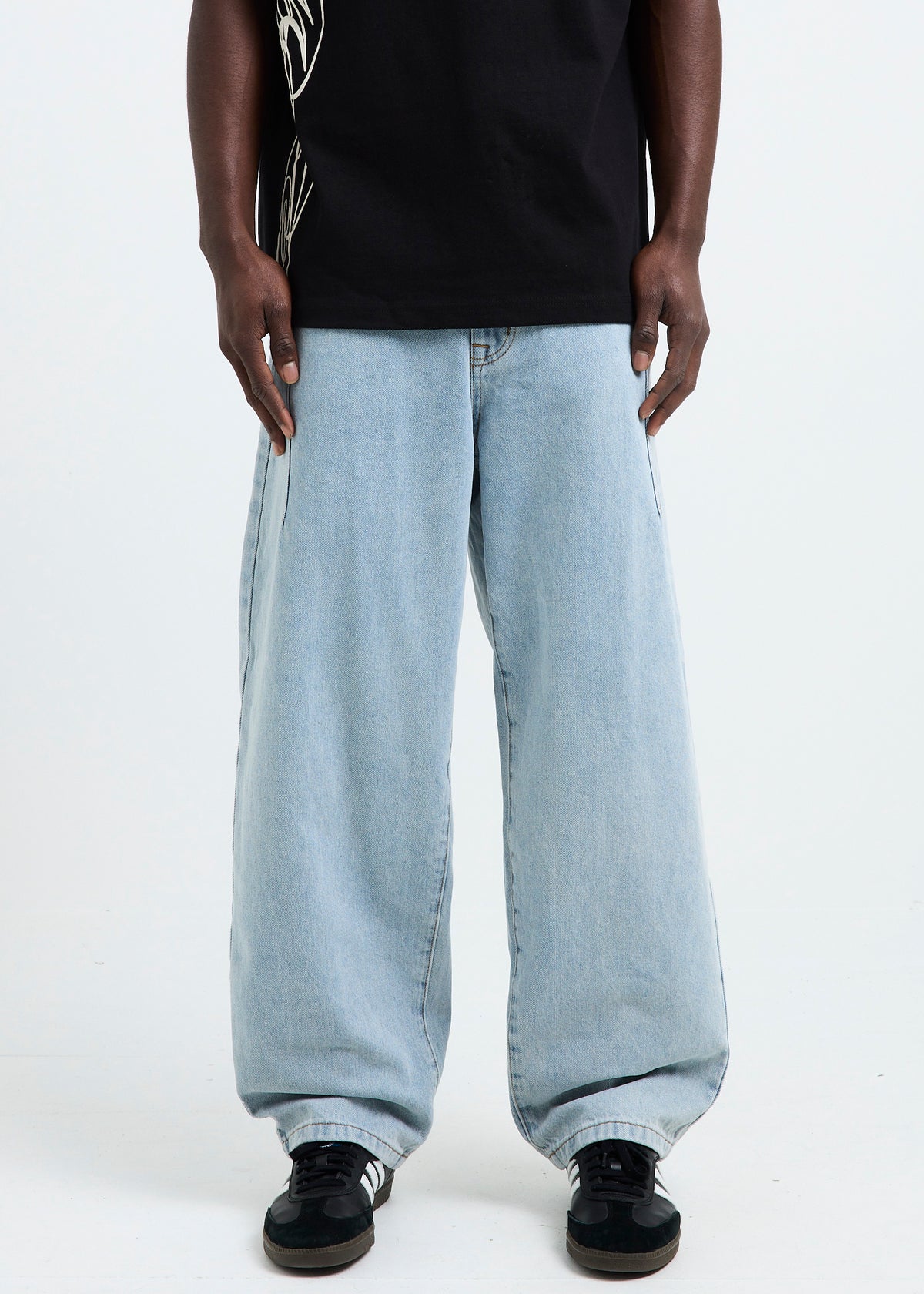 Raven Relaxed Denim Jeans LIGHT BLUE DENIM