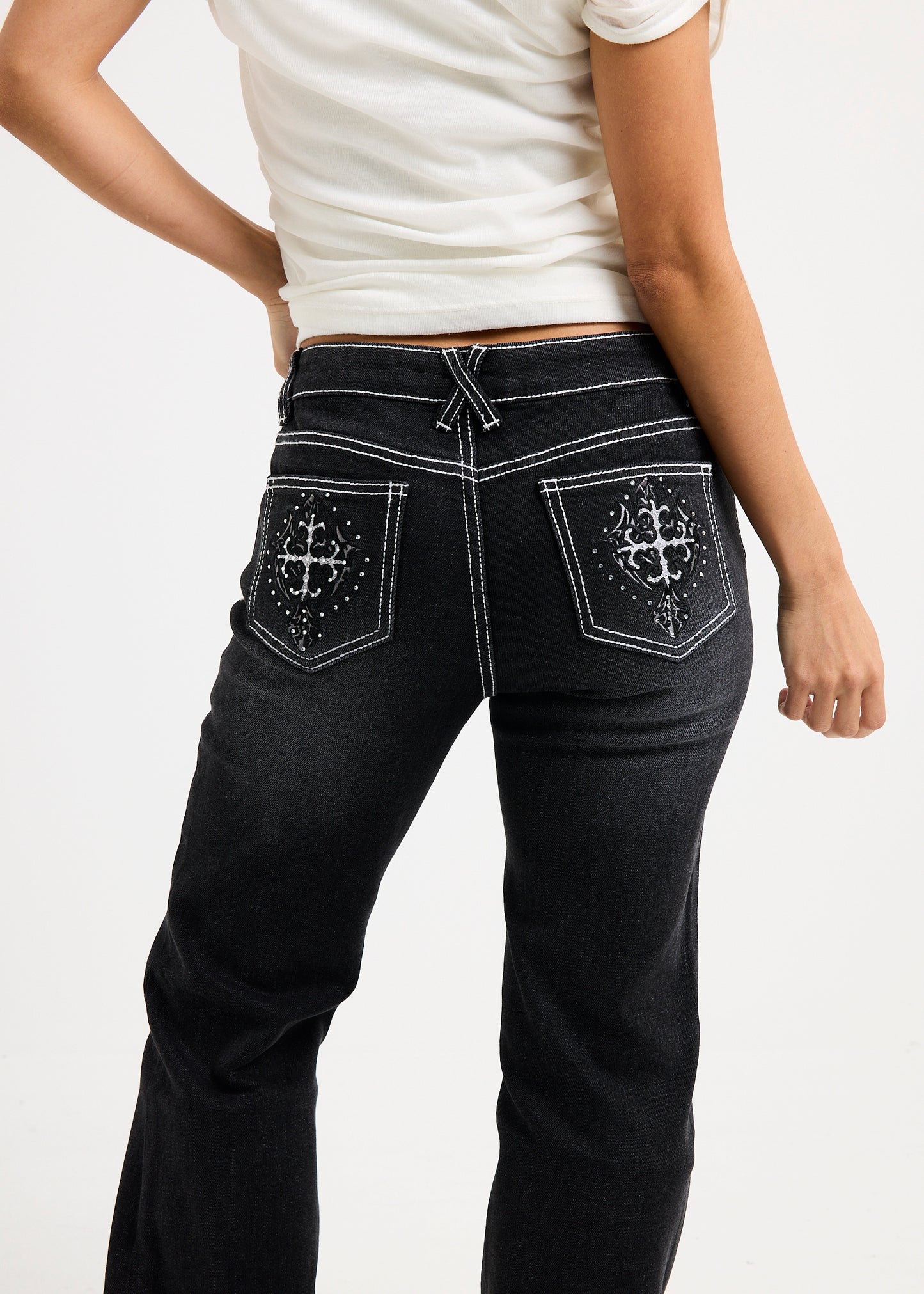 Melrose Y2K Low Flare Denim Jeans