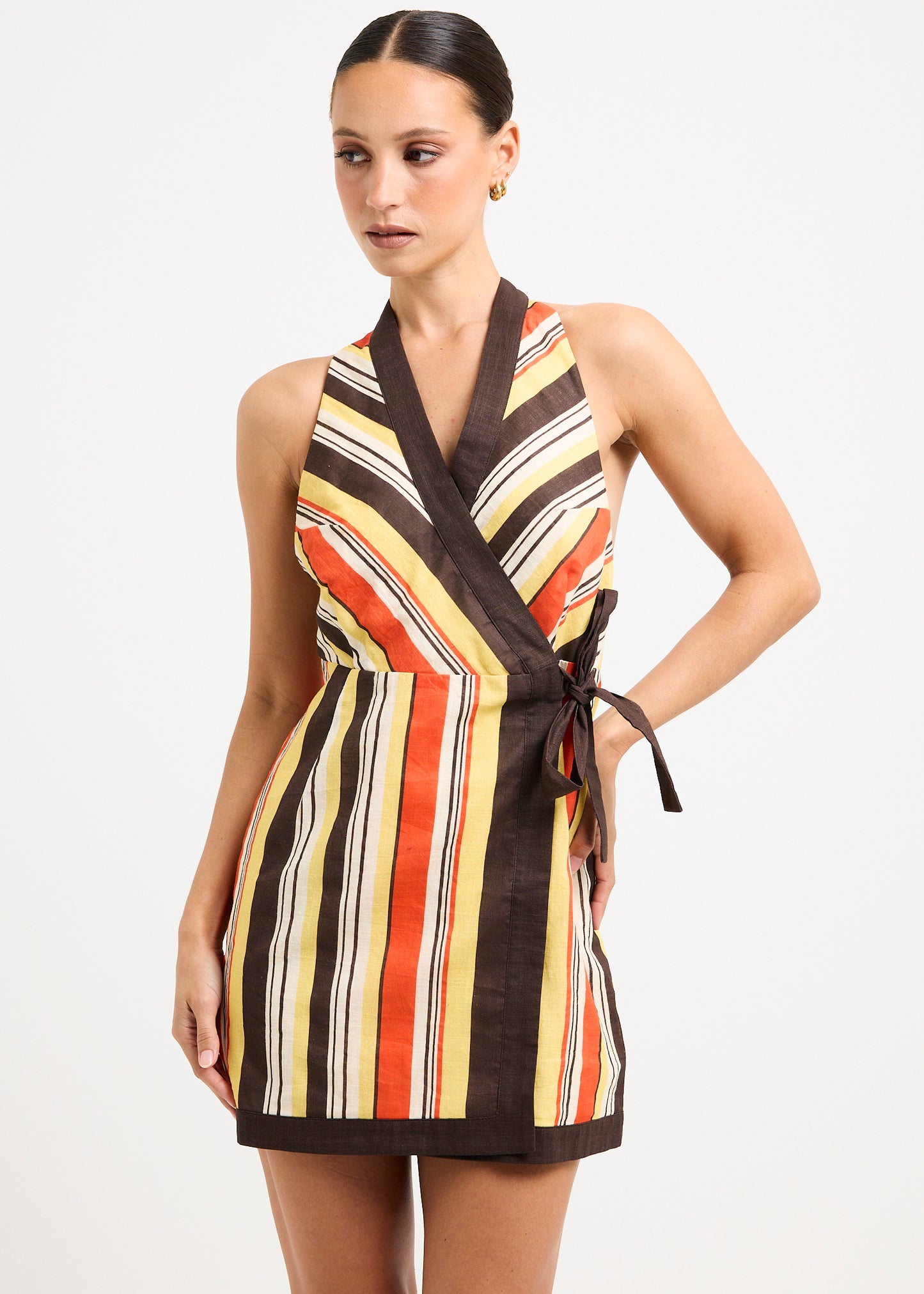Abilene Halter Wrap Mini Dress