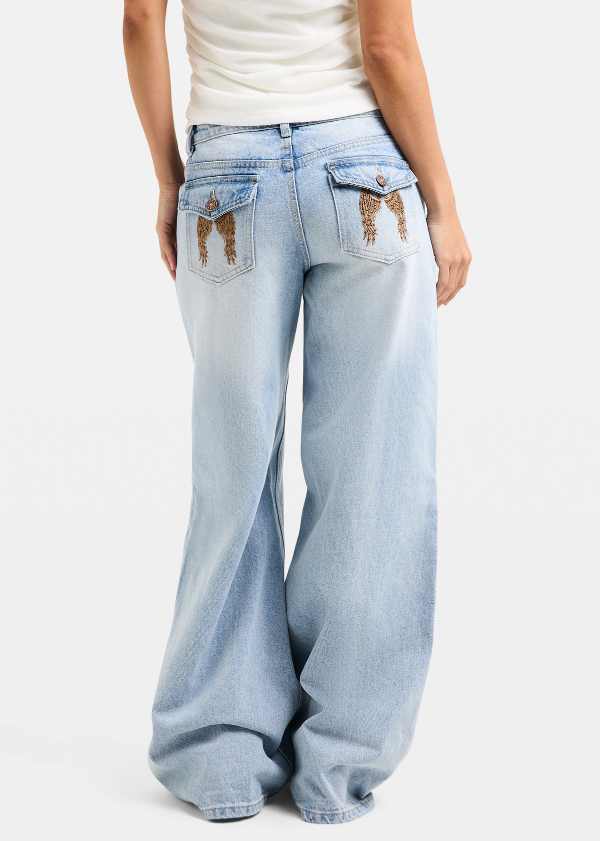 Cindy Low Wide Denim Jeans