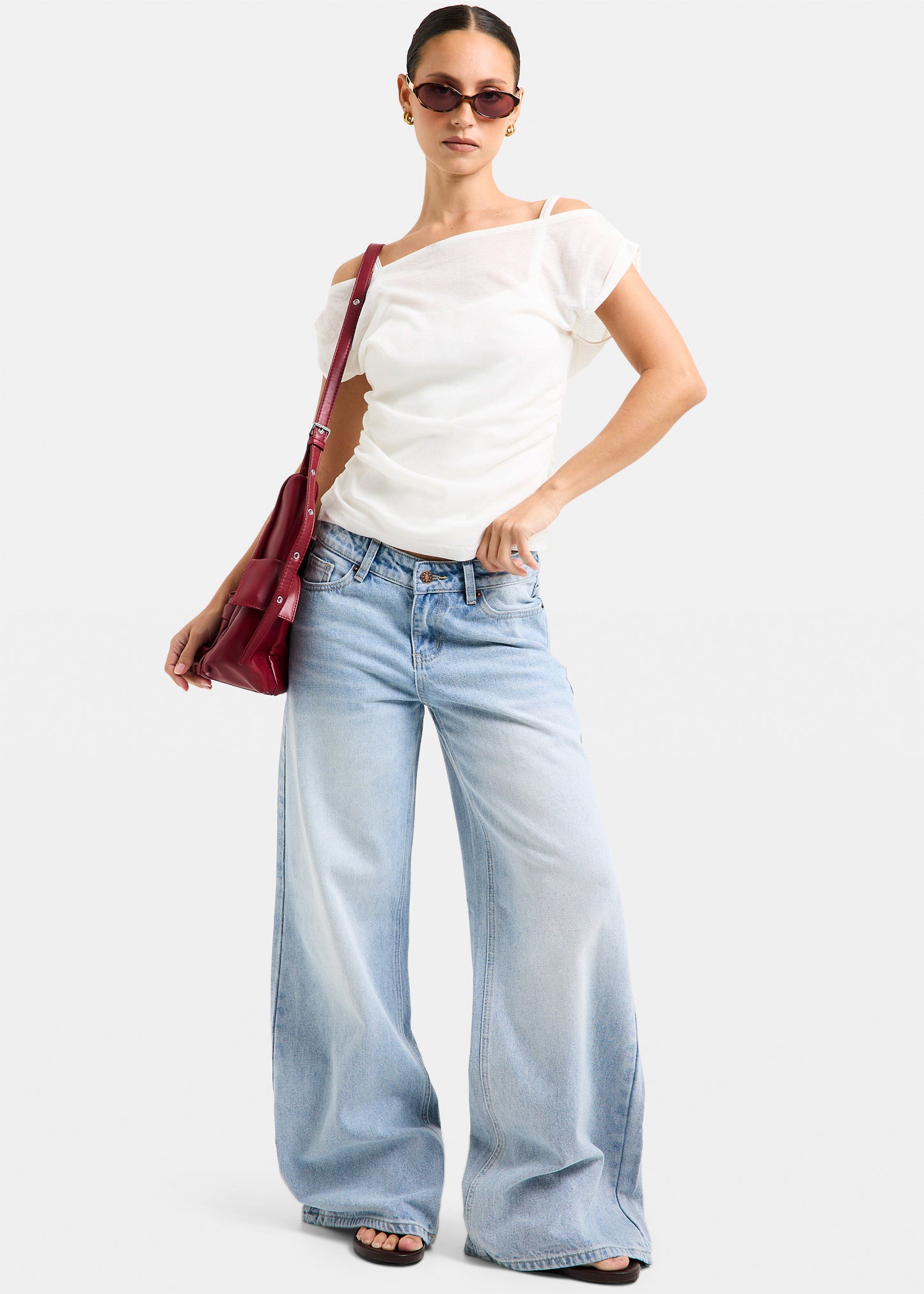 Cindy Low Wide Denim Jeans