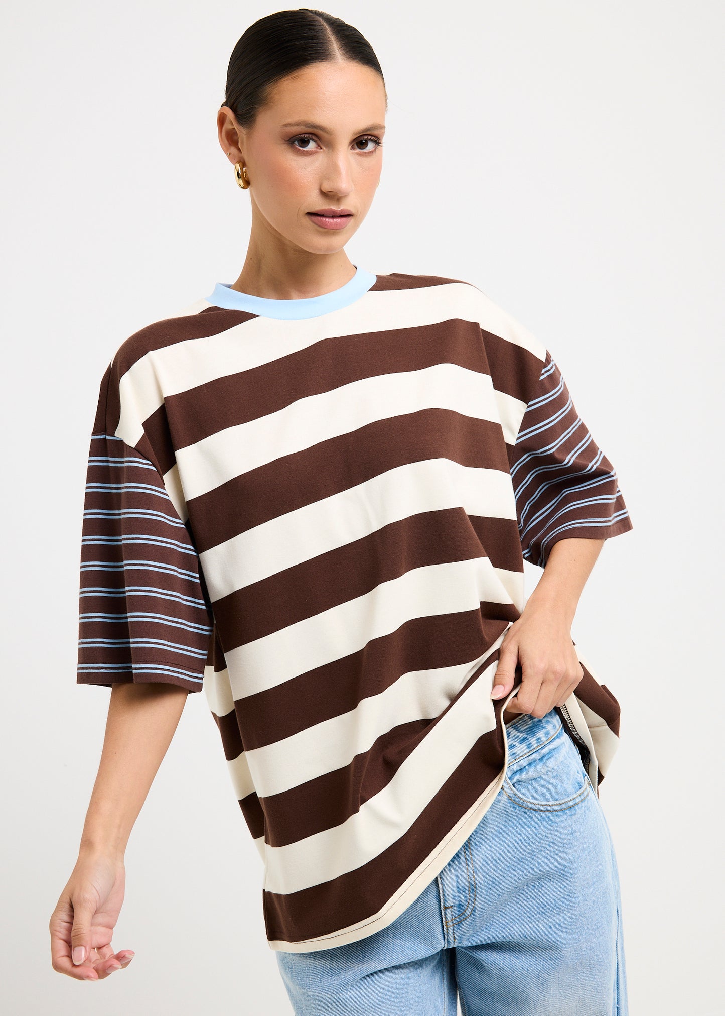 Fitzroy Stripes Oversized Short Sleeve T-Shirt