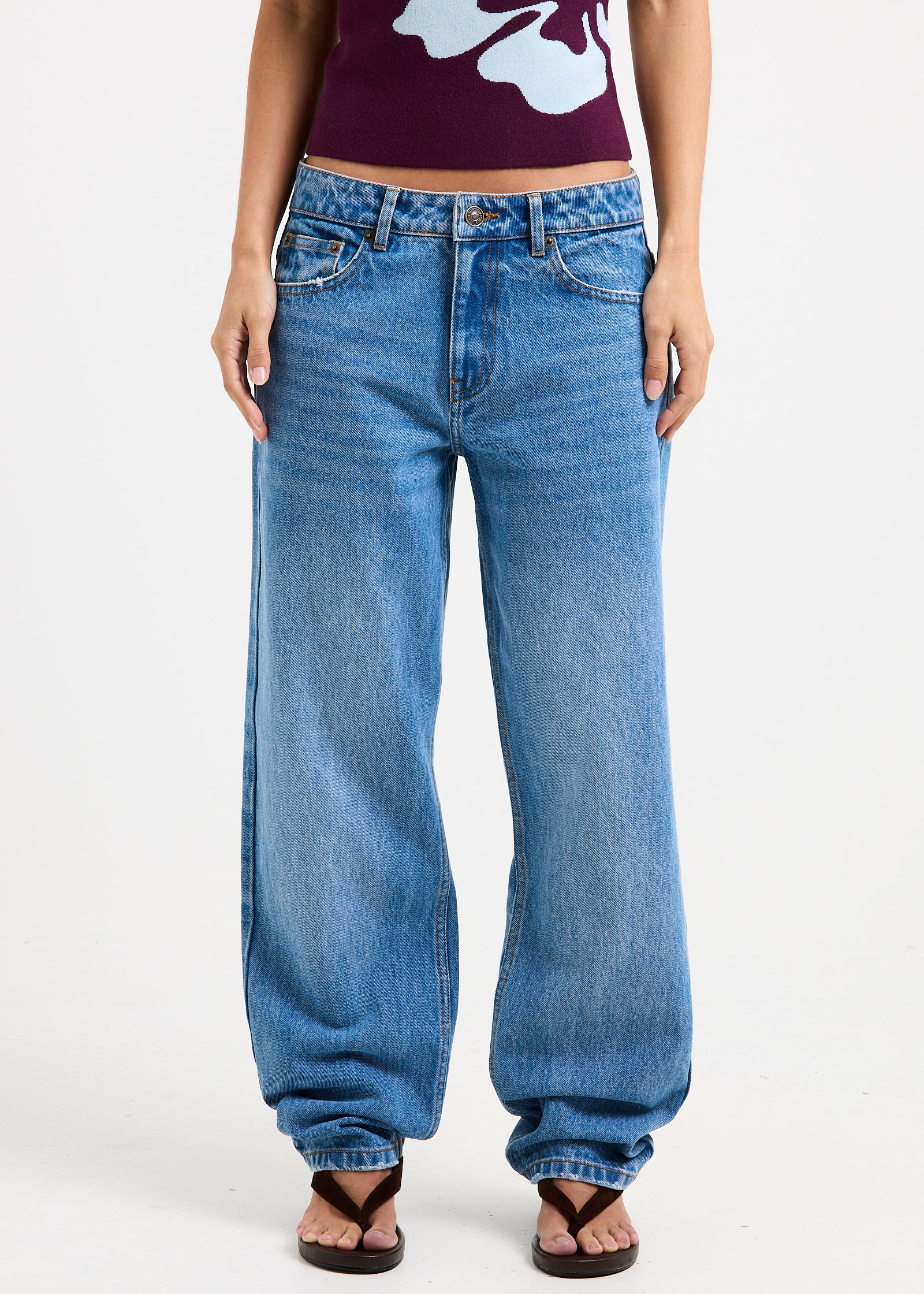 Holly Mom Denim Jeans BLUE