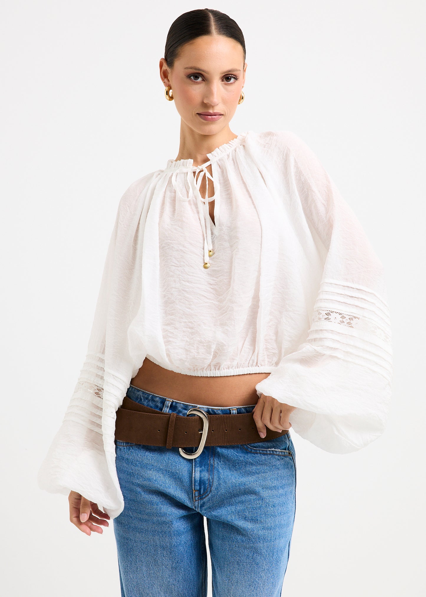 Attina Raglan Gathered Blouse