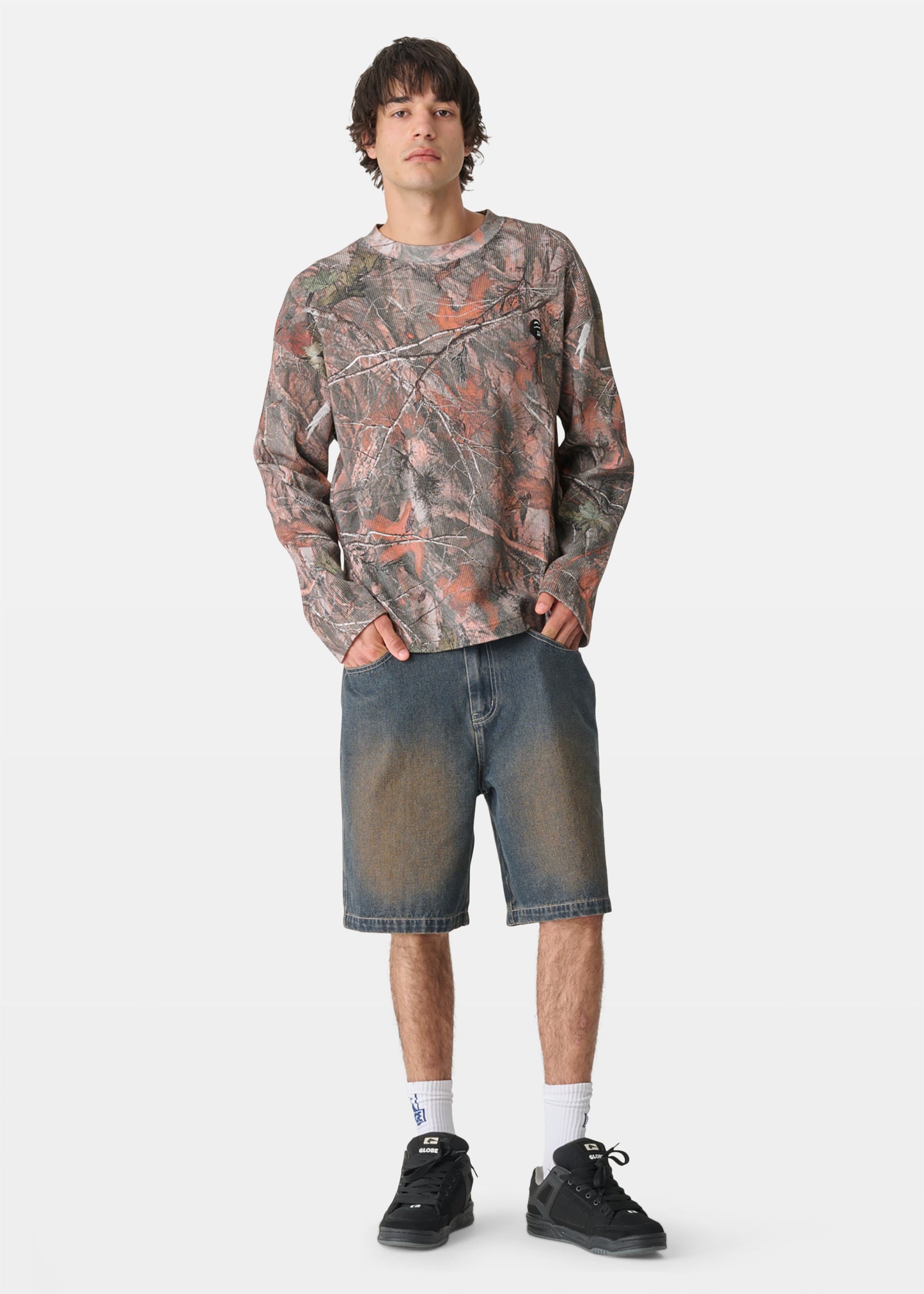 Camo Waffle Knit long sleeve Tee