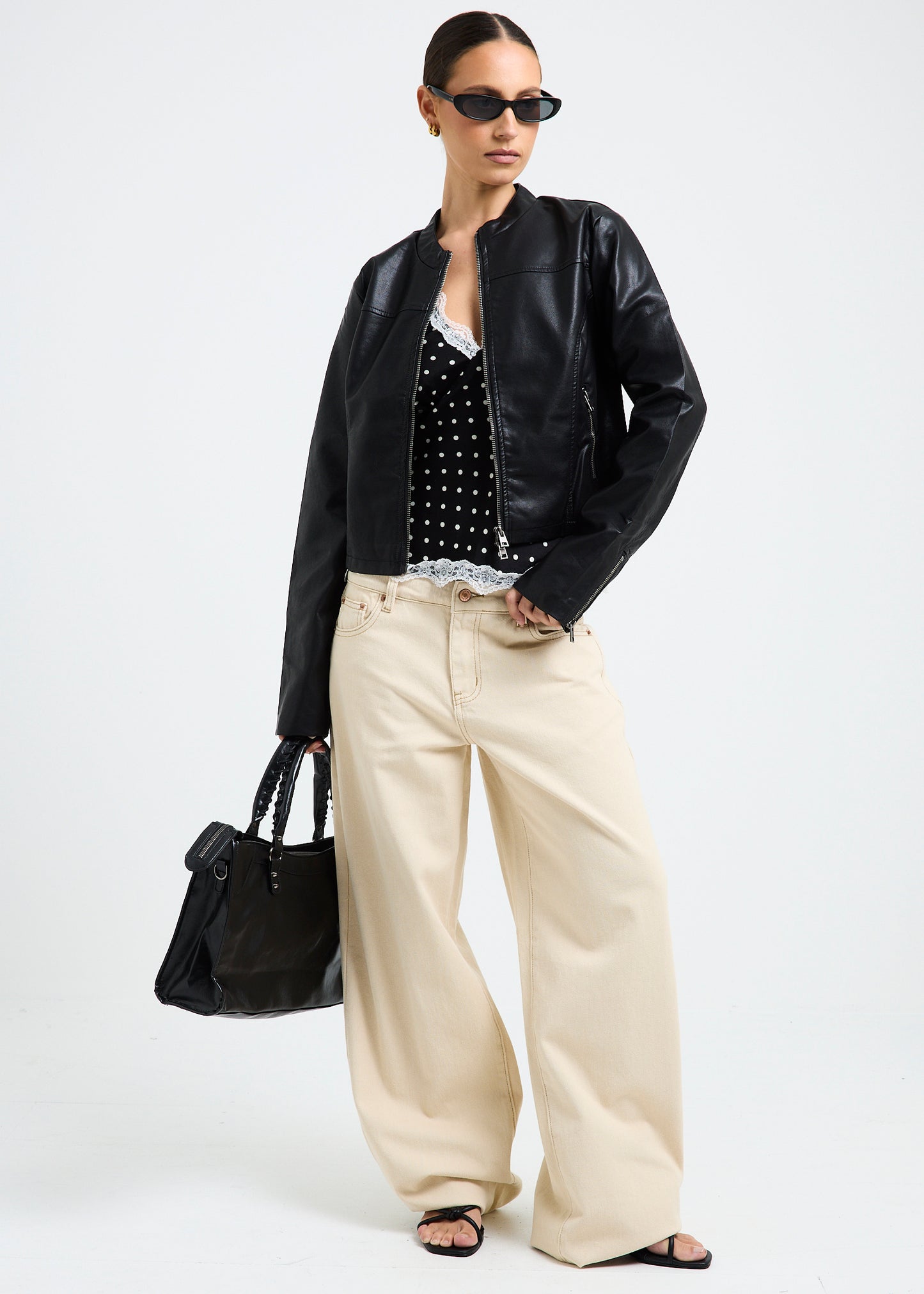 Lea Double Zip PU Jacket