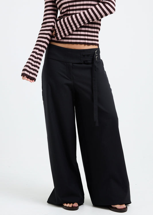 Naia Tie Pants BLACK