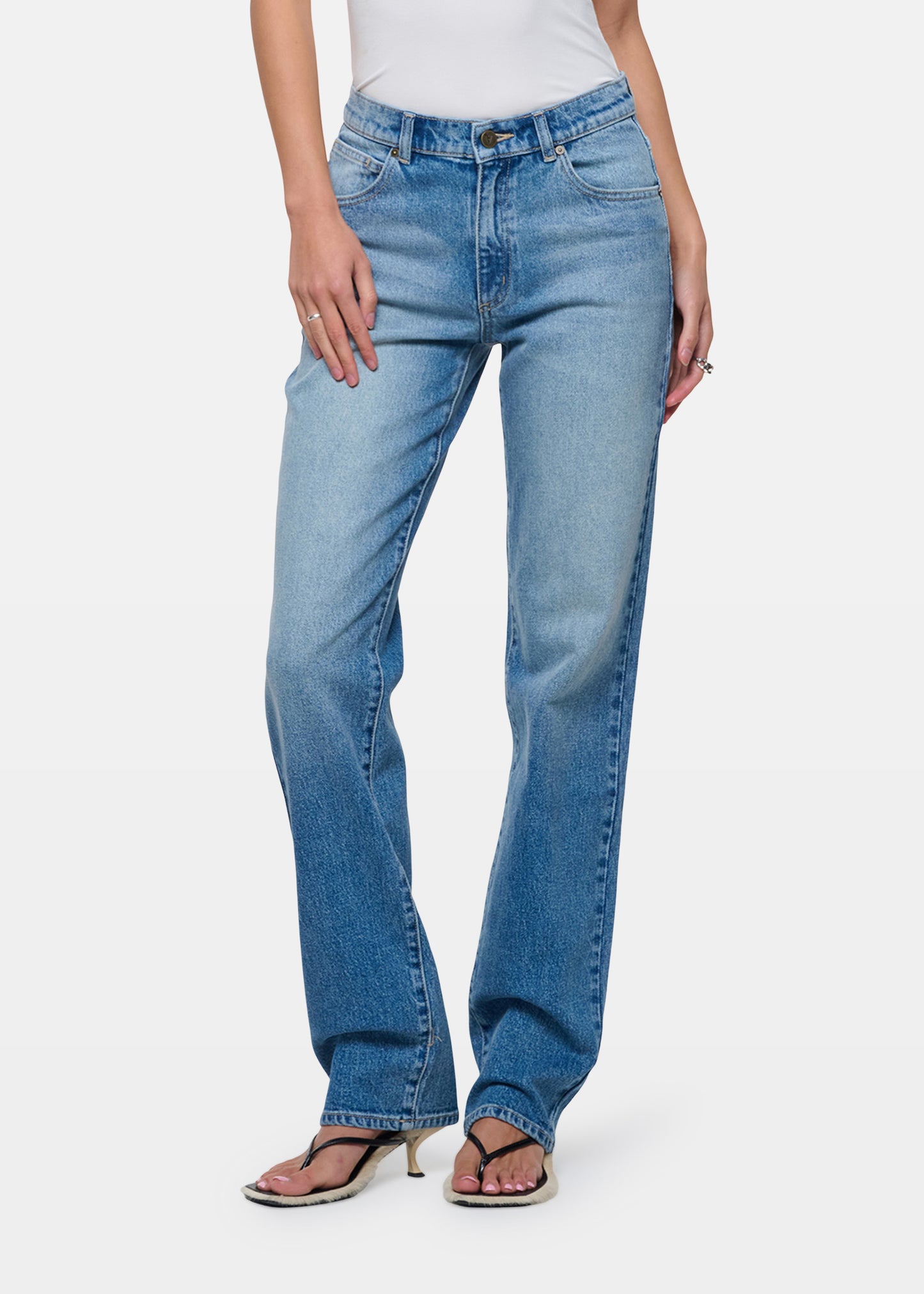 95 Mid Straight Denim Jeans