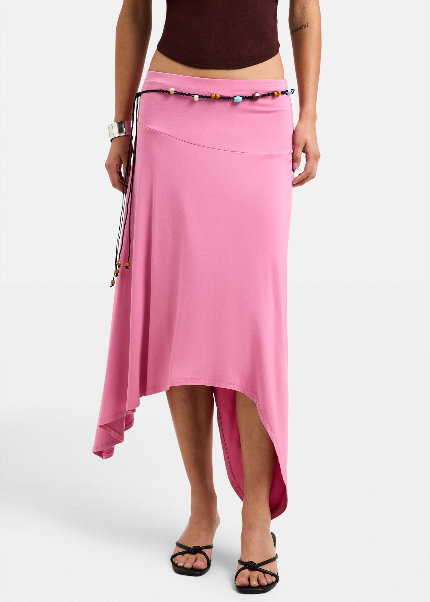 Sage Handkerchief Maxi Skirt