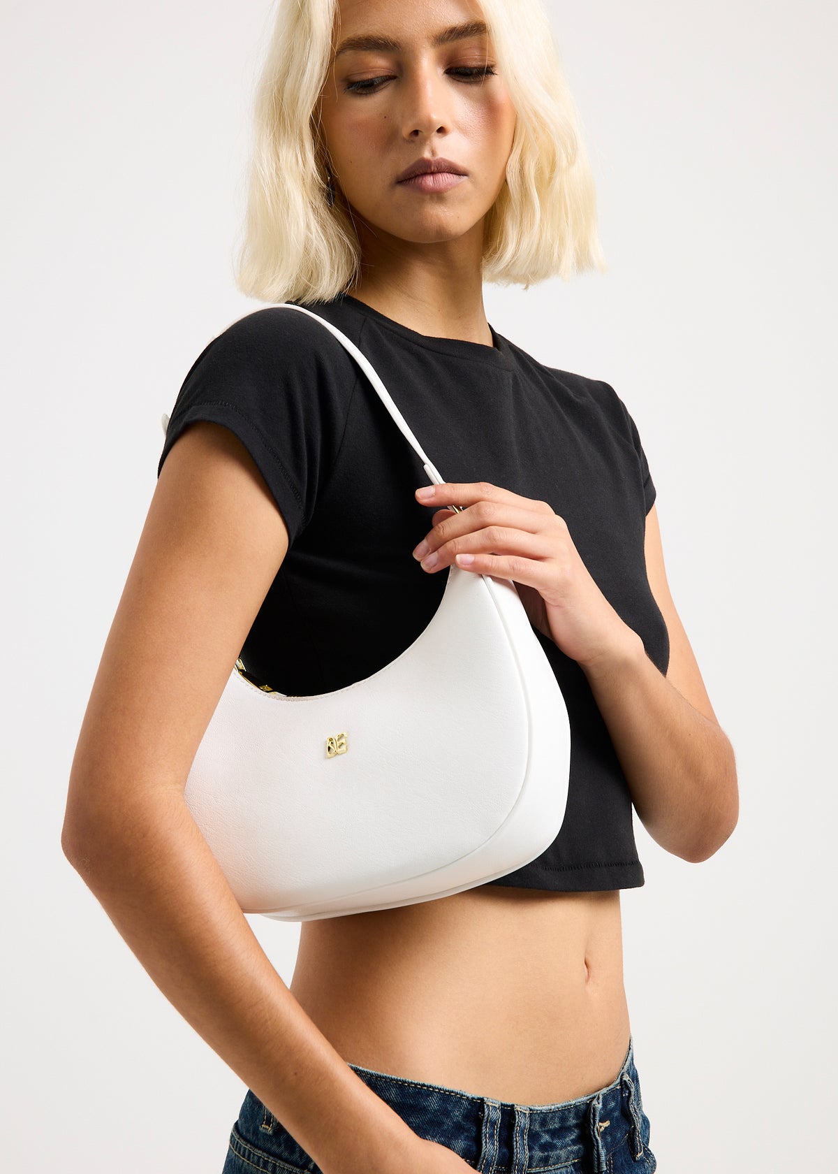 PU Shoulder Bag ECRU