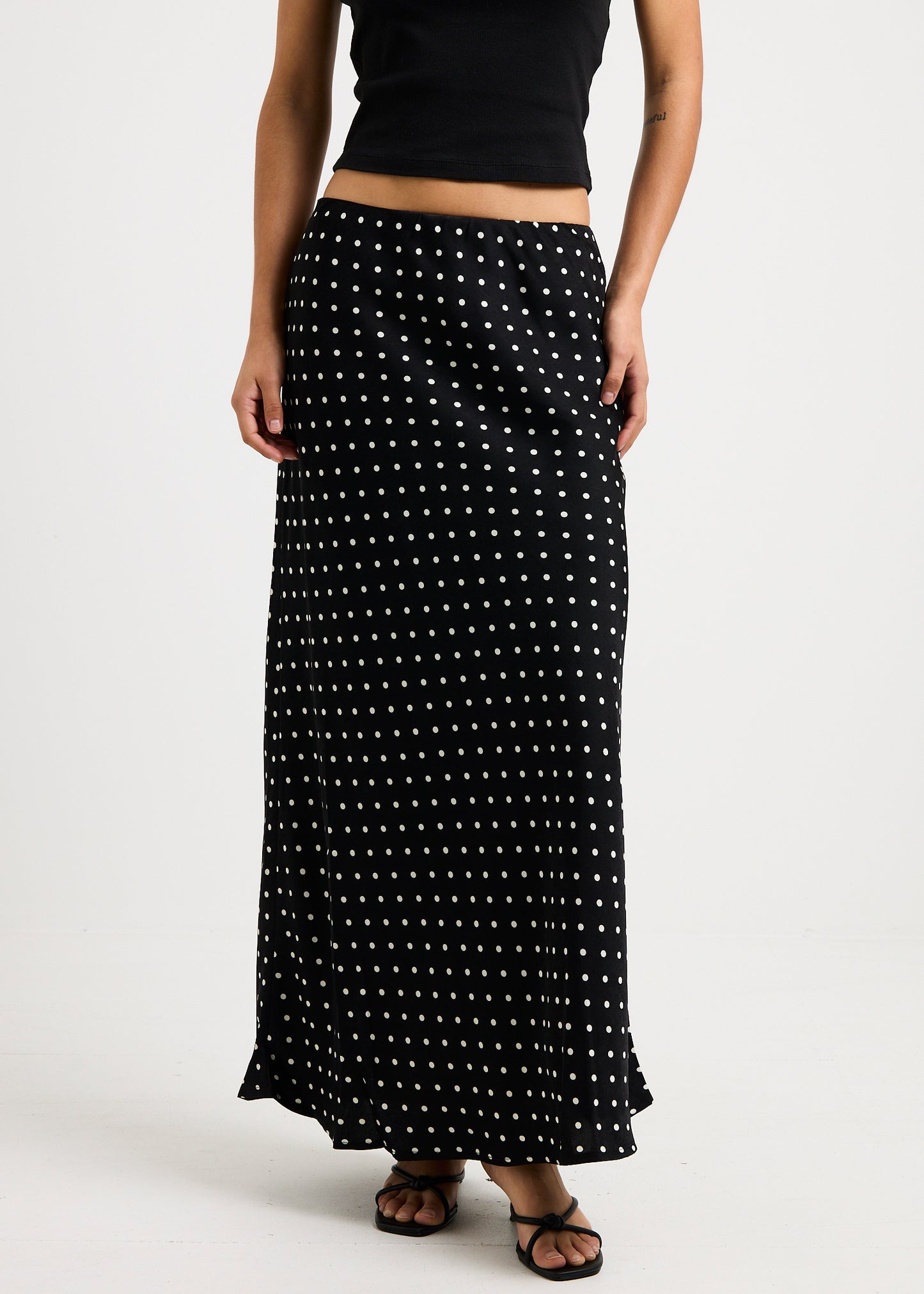 Macko Polka Lace Maxi Skirt