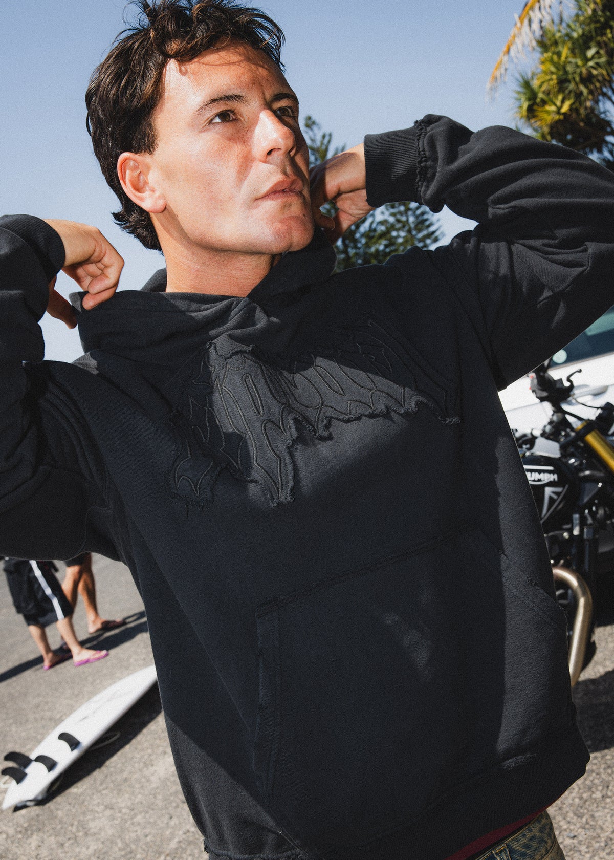 ARCHIVE ROTA GOTH HOOD WASHED BLACK