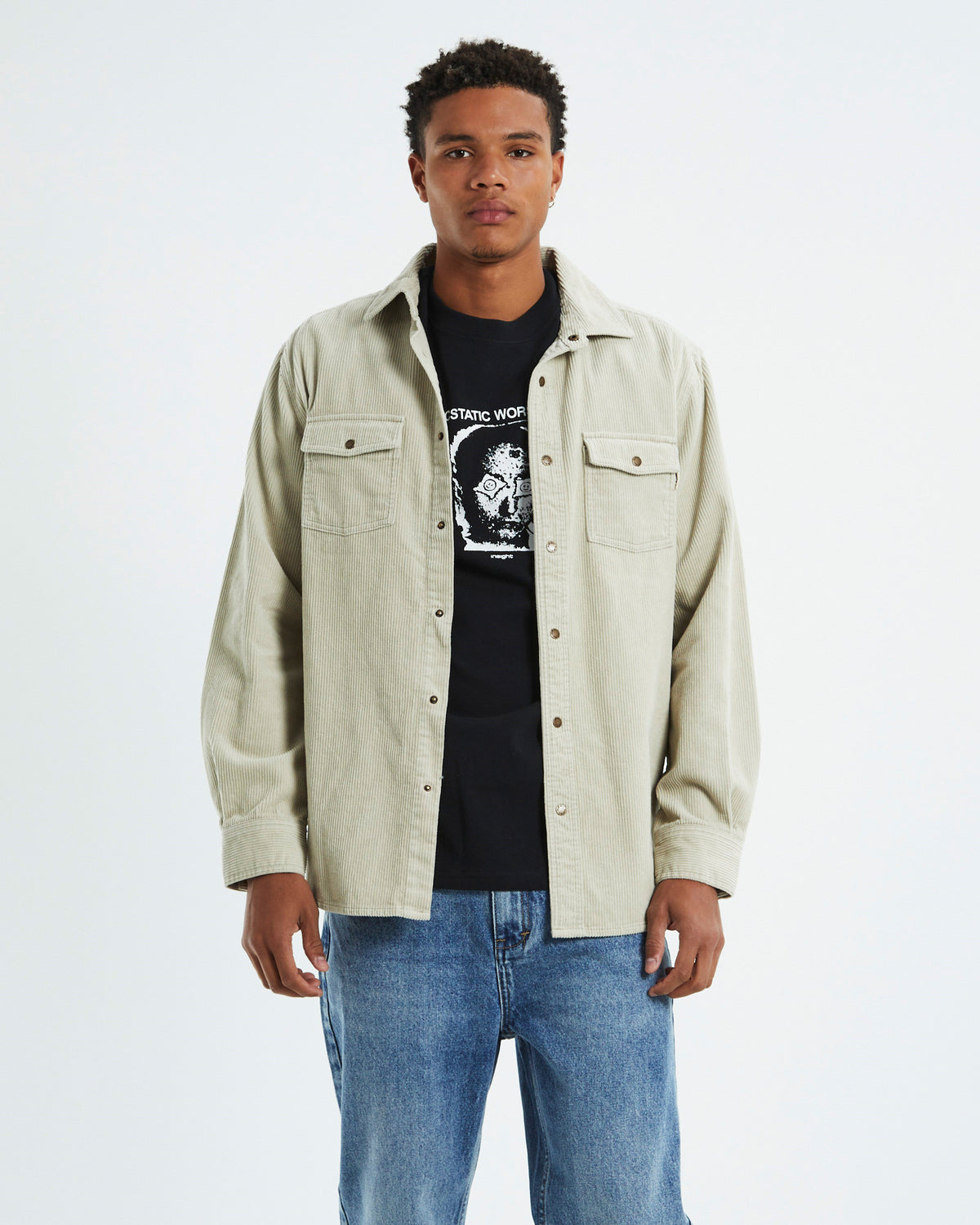 Cassian Long Sleeve Overshirt Tan TAN