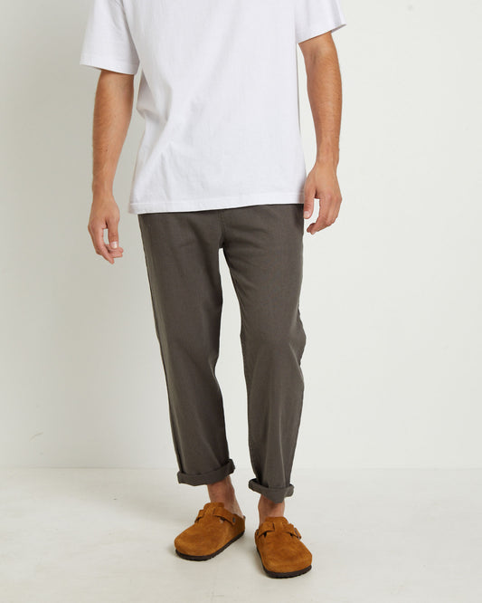 Brody Linen Pants in Muted Olive OLIVE