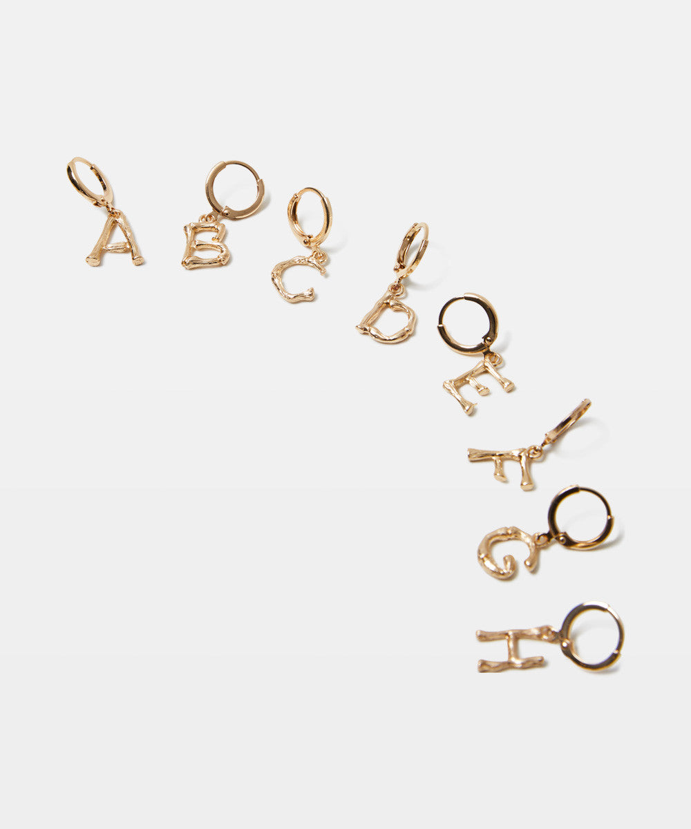 Gold Initial Earrings