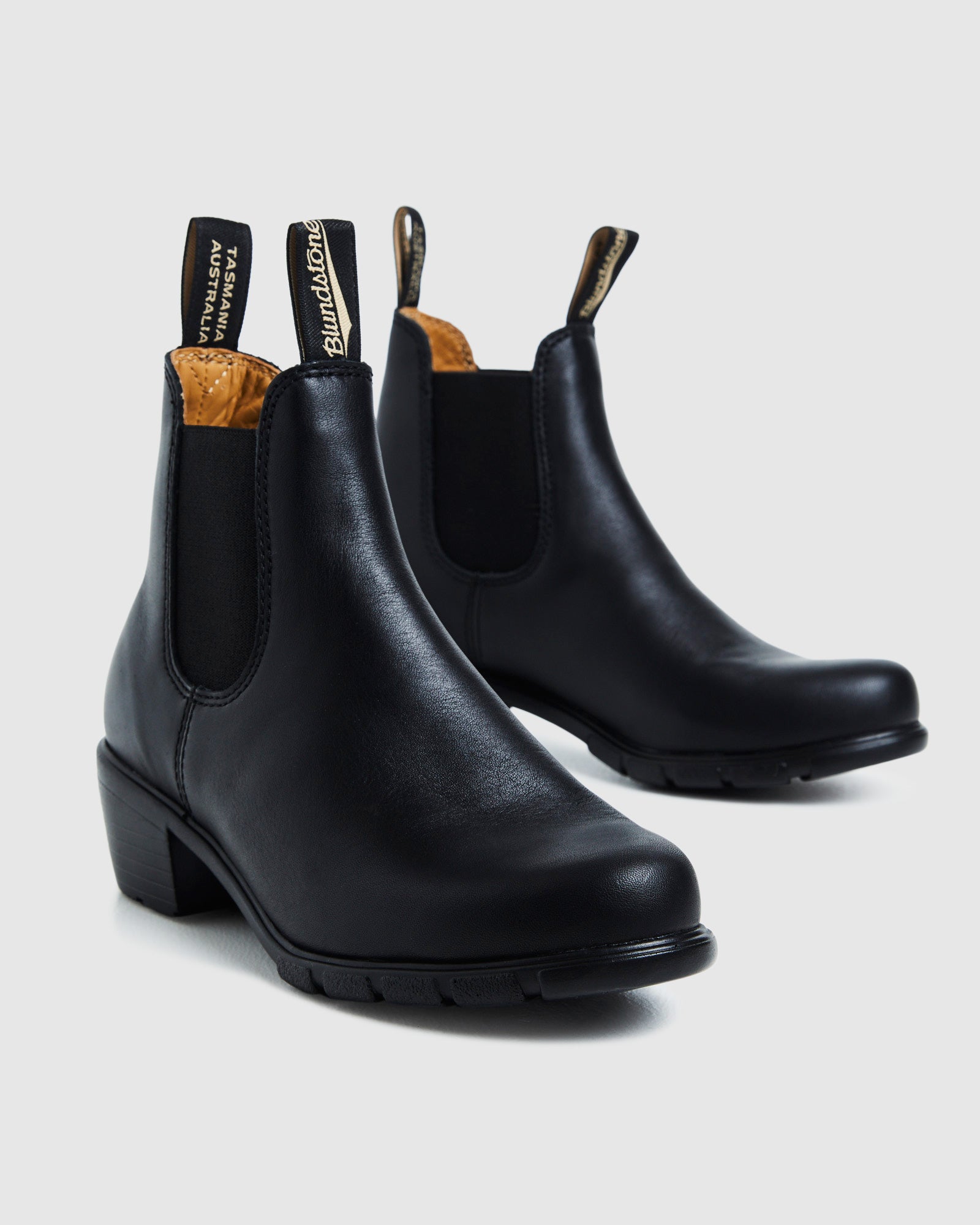 1671 Heeled Leather Boots Black BLACK