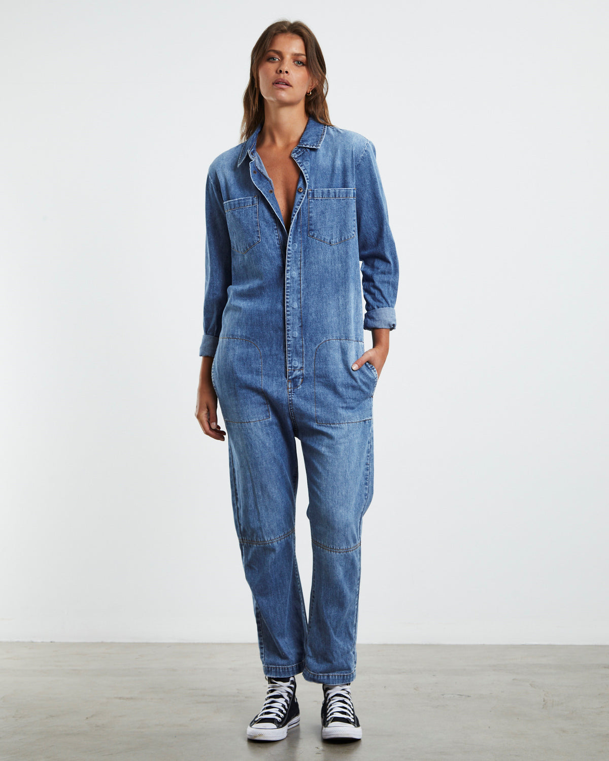 Paradise Utility Jumpsuit Pacifica Blue BLUE