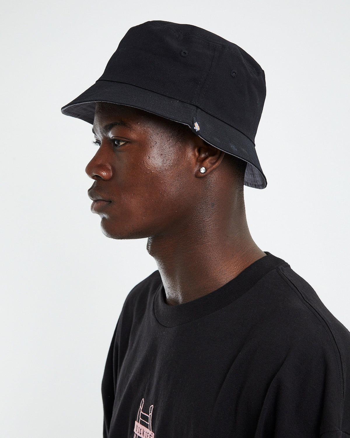 Stamford Reversible Bucket Hat Black Charcoal BLACK