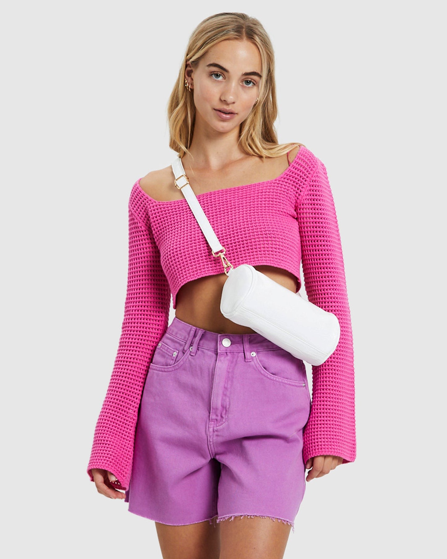 Curvy Shoulder Bag White