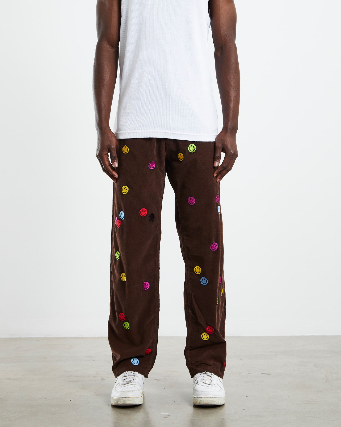 Smiley Contemporary Art Market Pants Brown