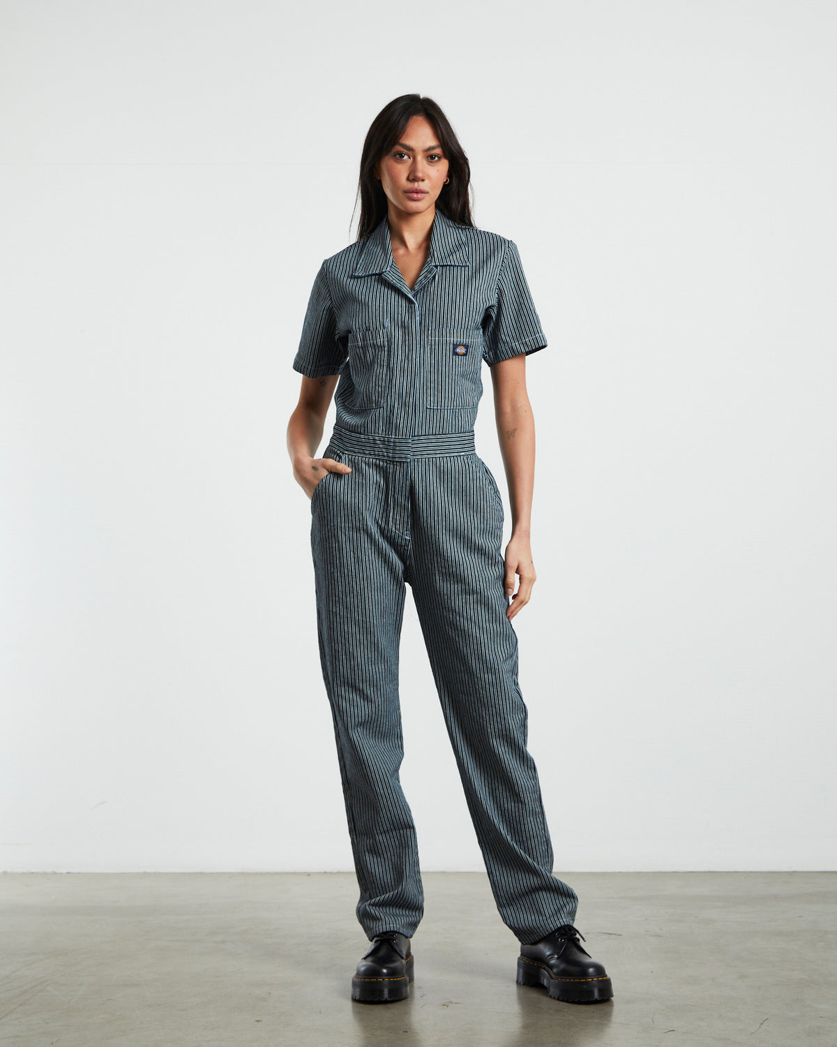 Smithville Denim Jumpsuit Hickory Stripe ASSORTED