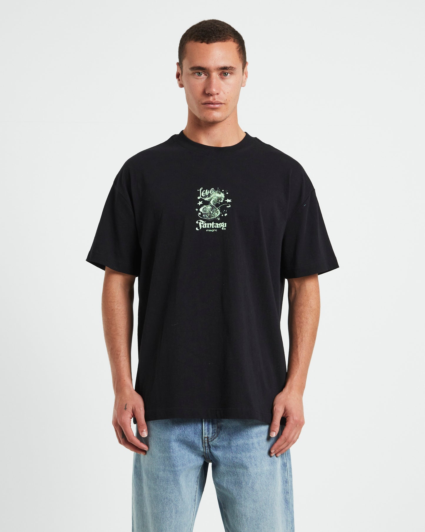 Fantasy Short Sleeve T-Shirt in Black