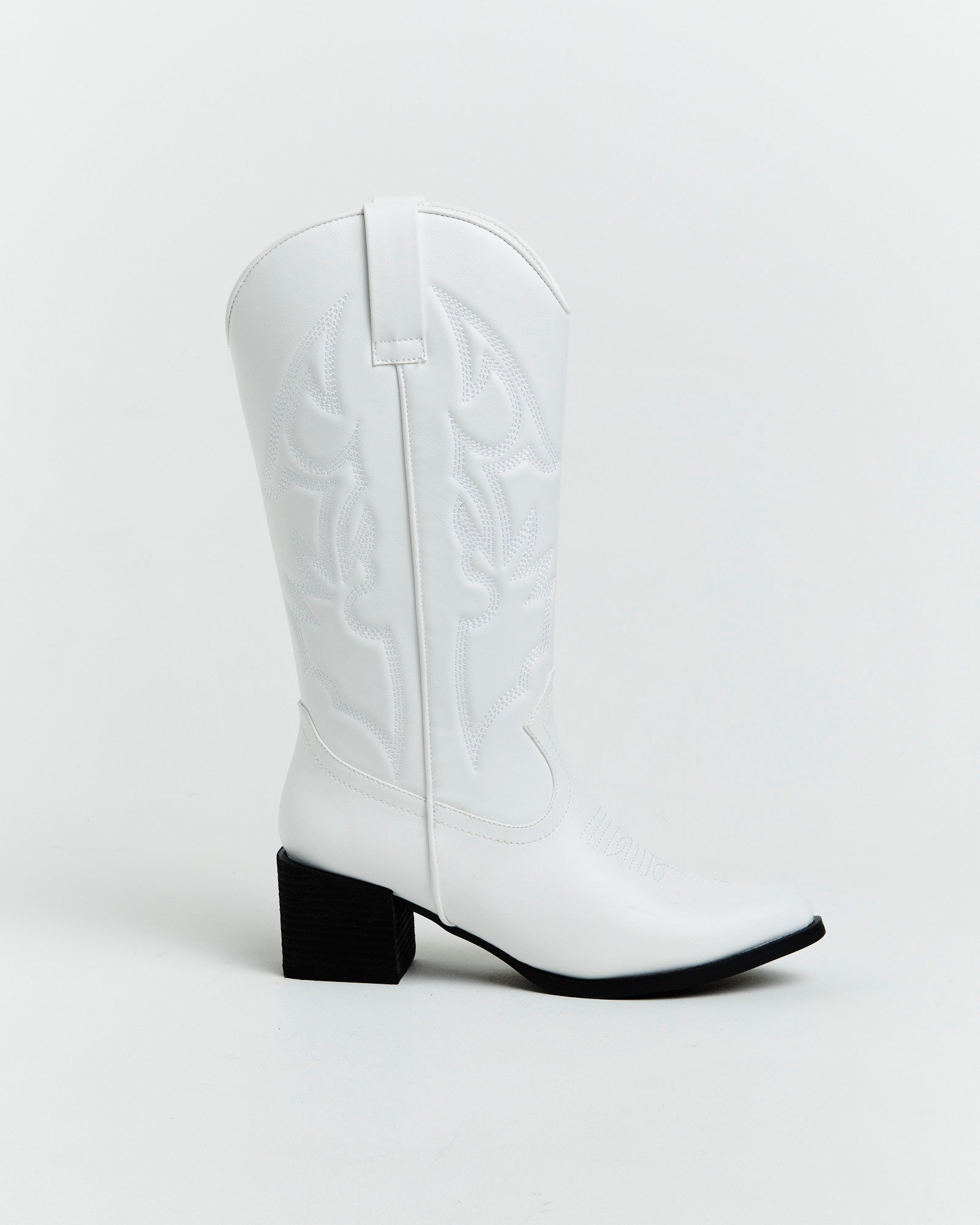 Ranger Cowboy Boot in White WHITE
