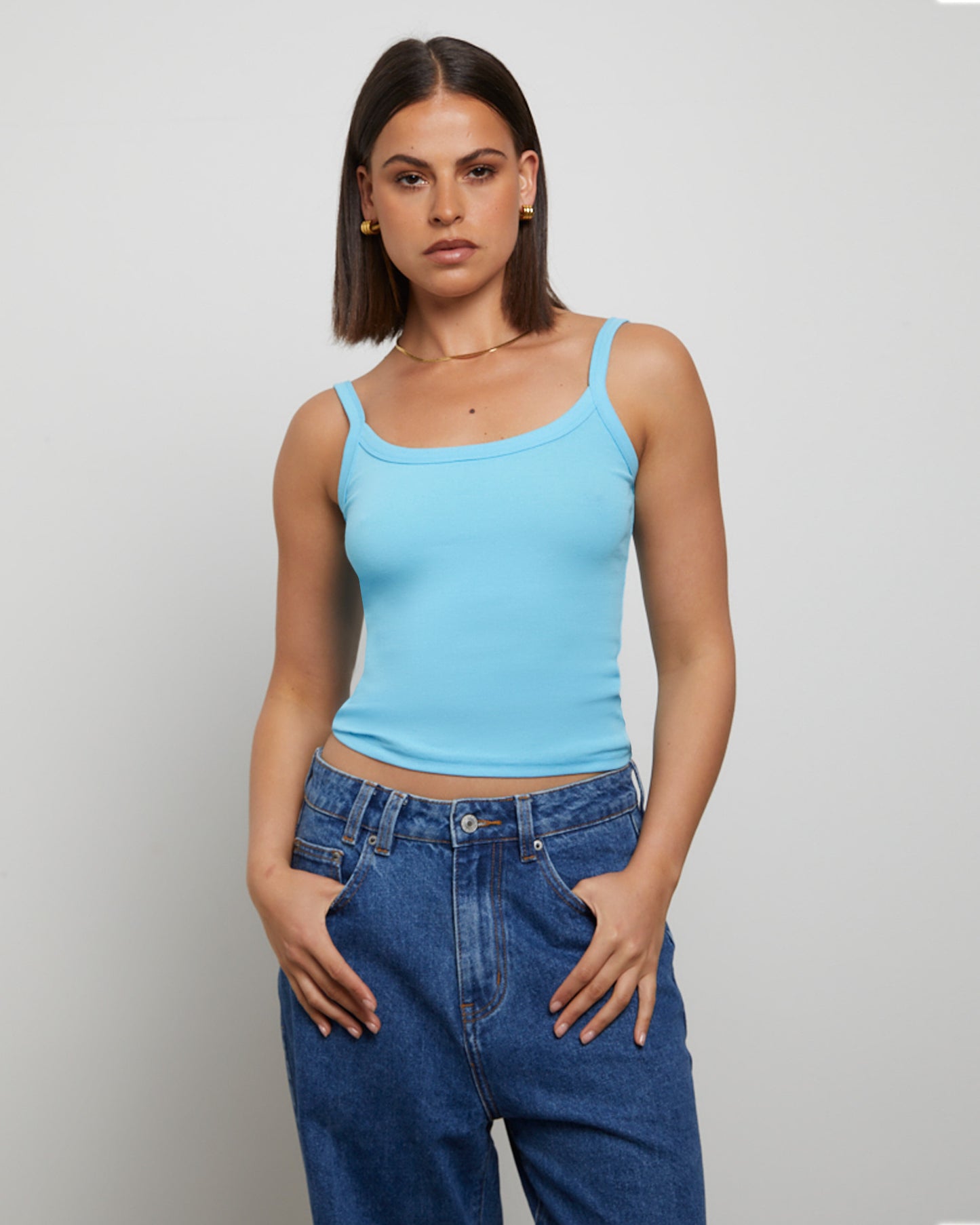 Tank Top in Azure Blue
