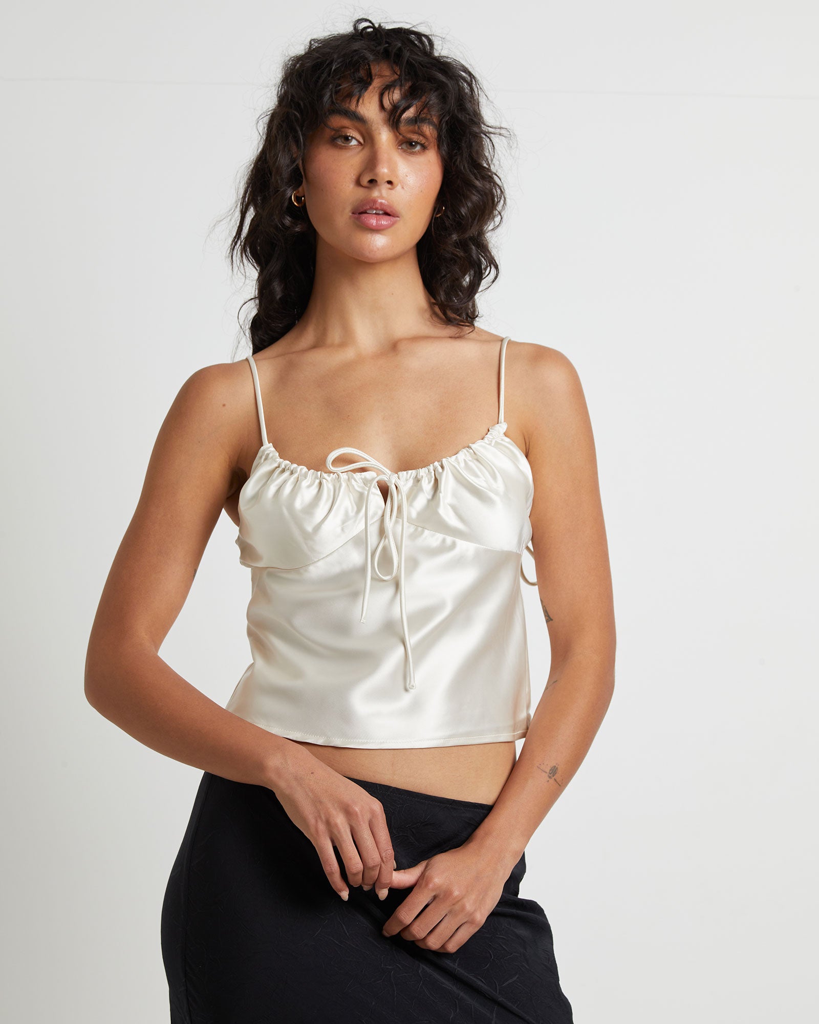 Ruby Romantic Slip Top in Ivory IVORY