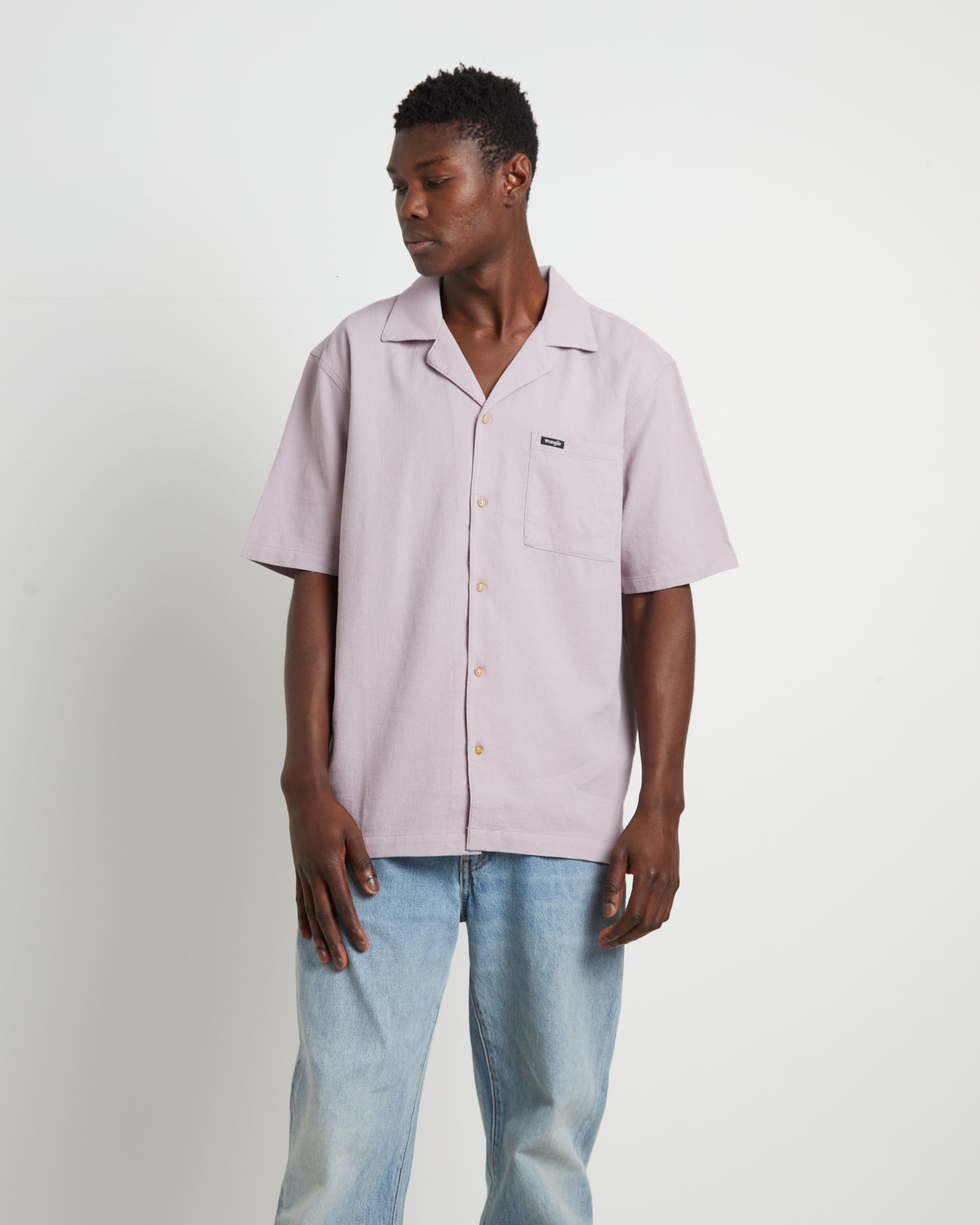 Resort Waffle Shirt Washed Lavender
