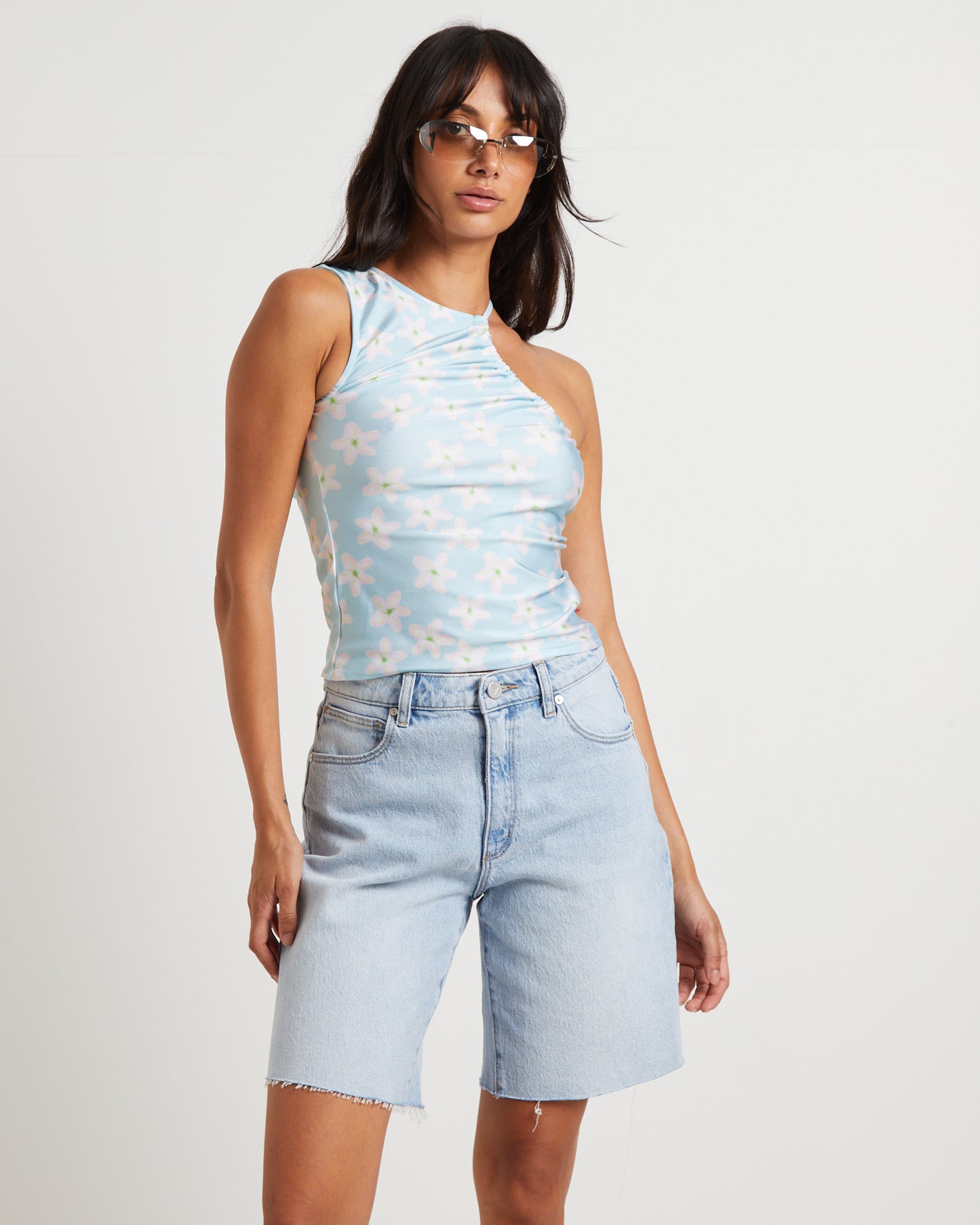 Ponju Pots Top in Malibu Blue