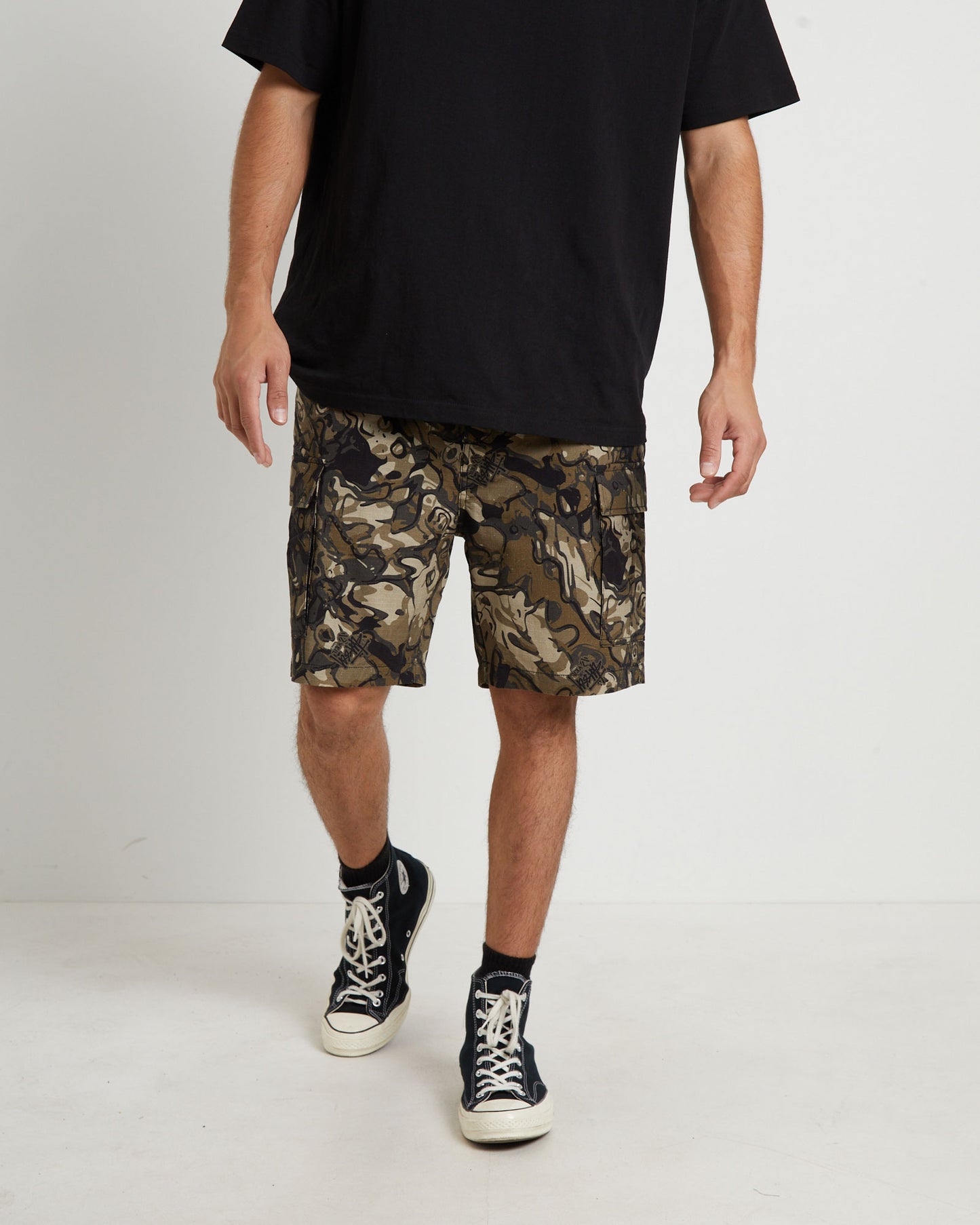 Surplus Cargo Shorts in Camo Print
