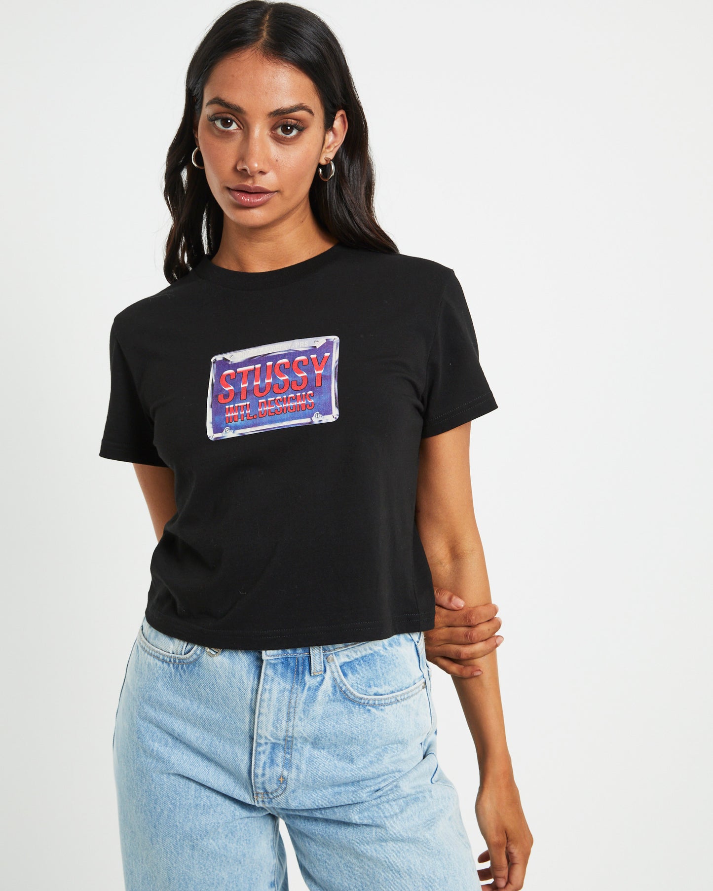 Plates Slim Tee in Black