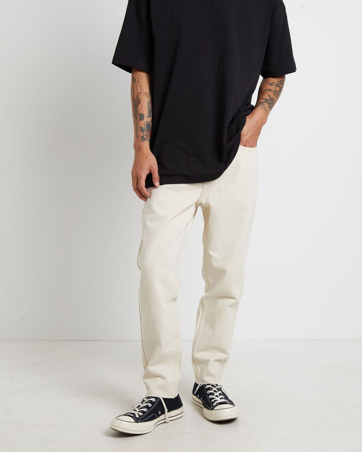 Switch Denim Jeans in Washed Bone NATURAL