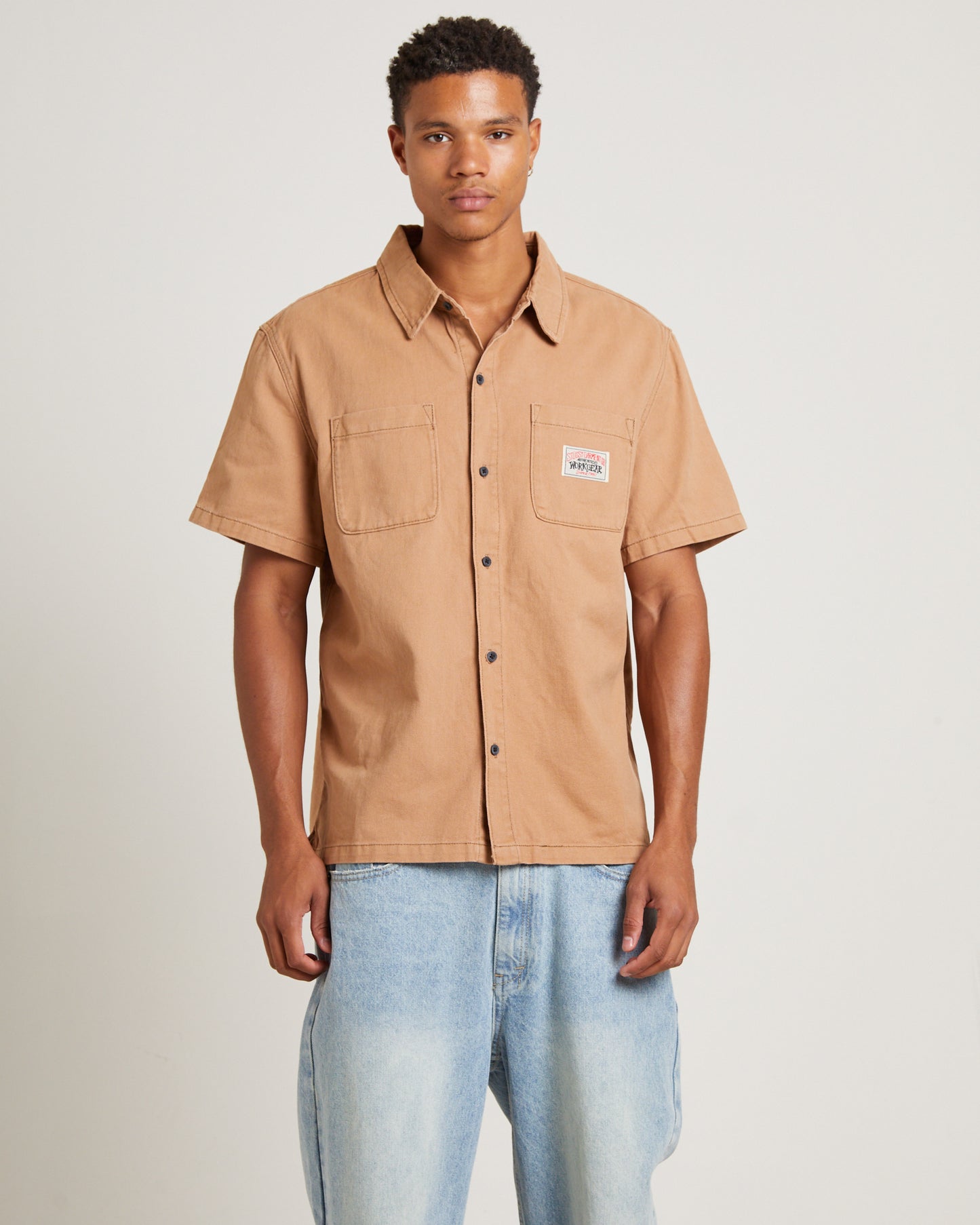 Workgear Denim Shirt in Almond