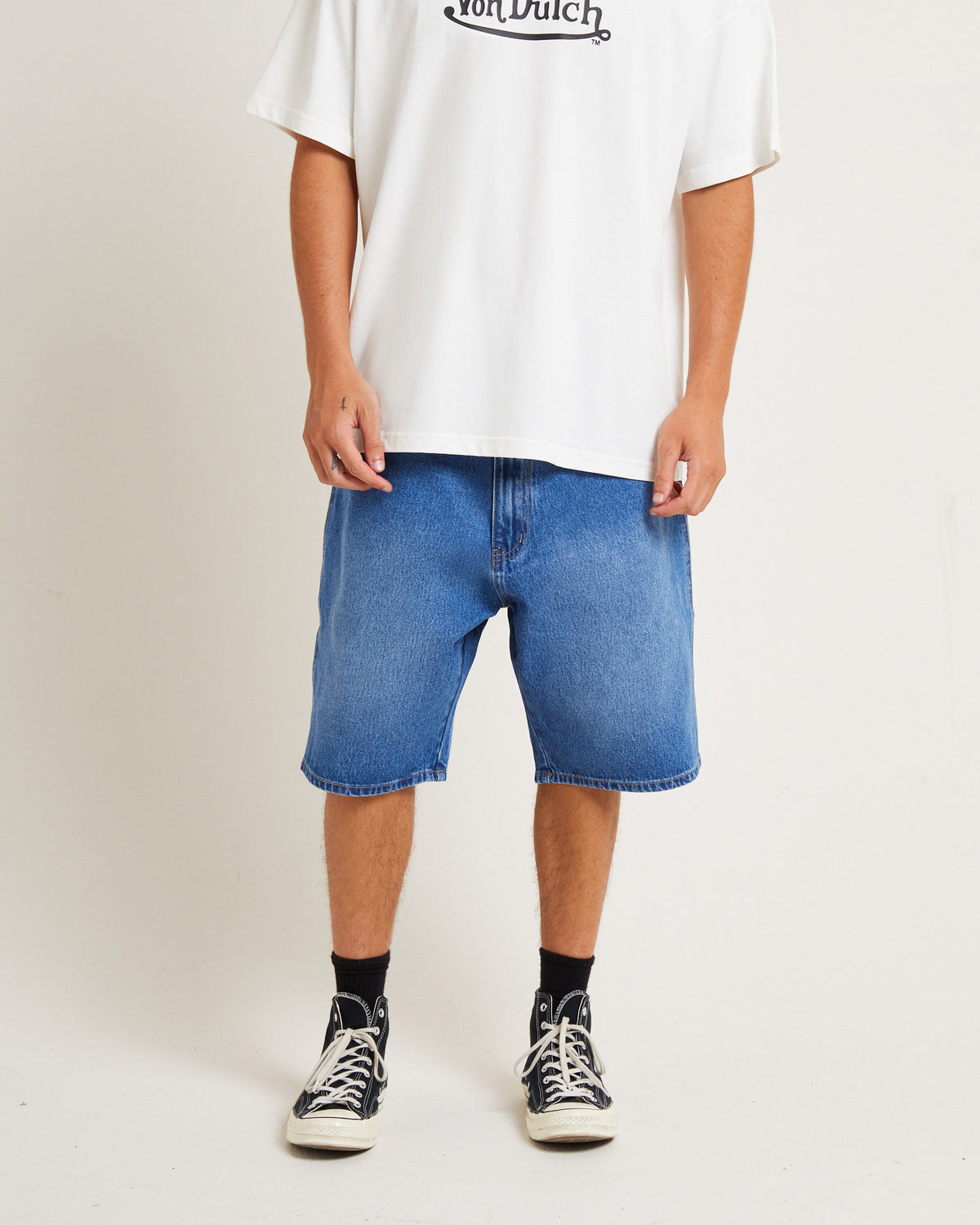 Mens Denim Jorts in Blue BLUE