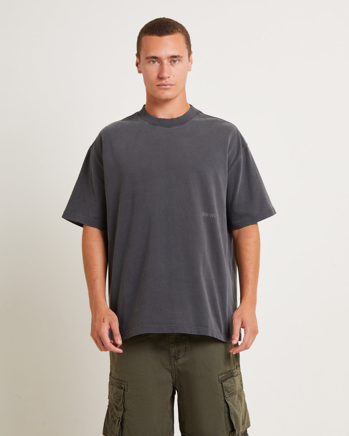 Relative Regulations Short Sleeve T-Shirt in Pewter Grey GREY