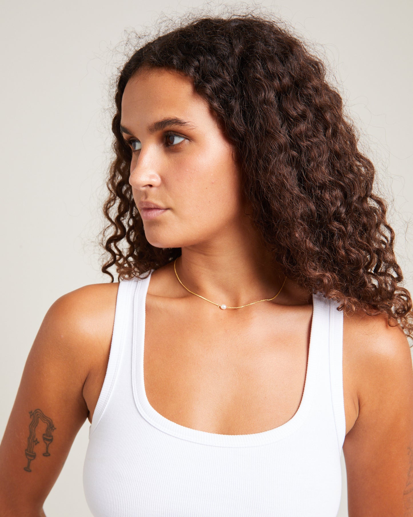 14K Gold Freshwater Pearl Drop Necklace