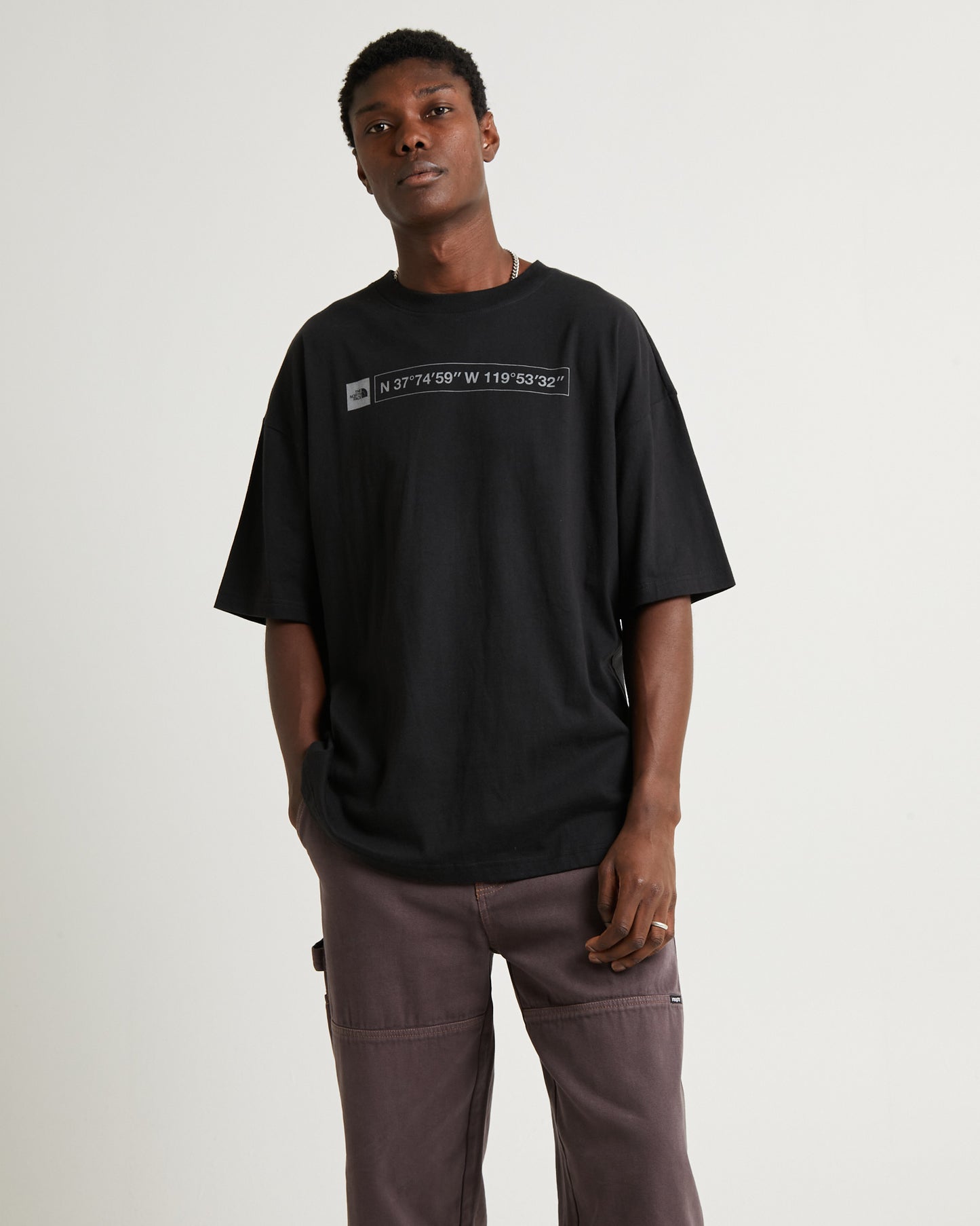 Coordinates Box Fit Short Sleeve T-Shirt Black
