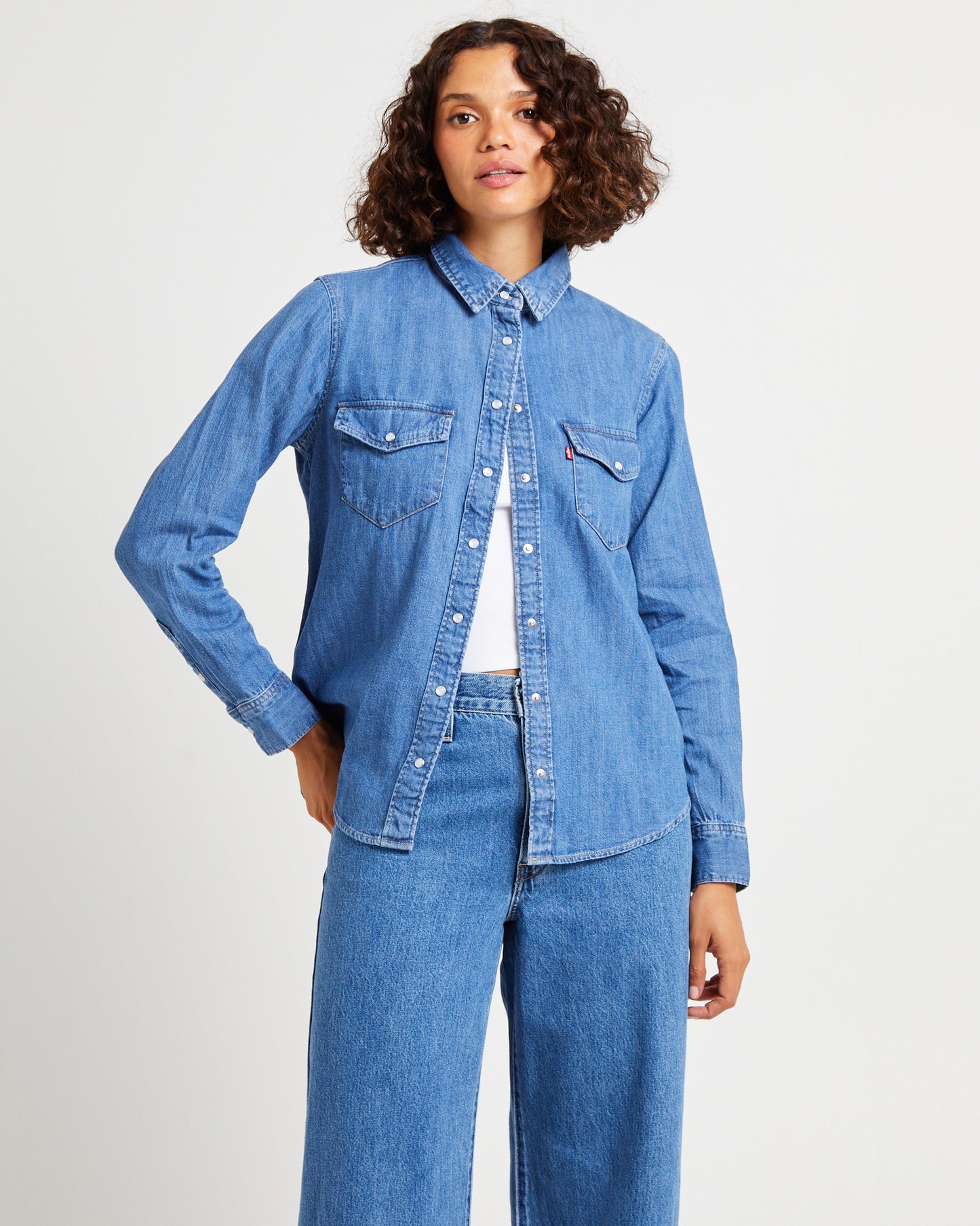 Iconic Western Long Sleeve Denim Shirt