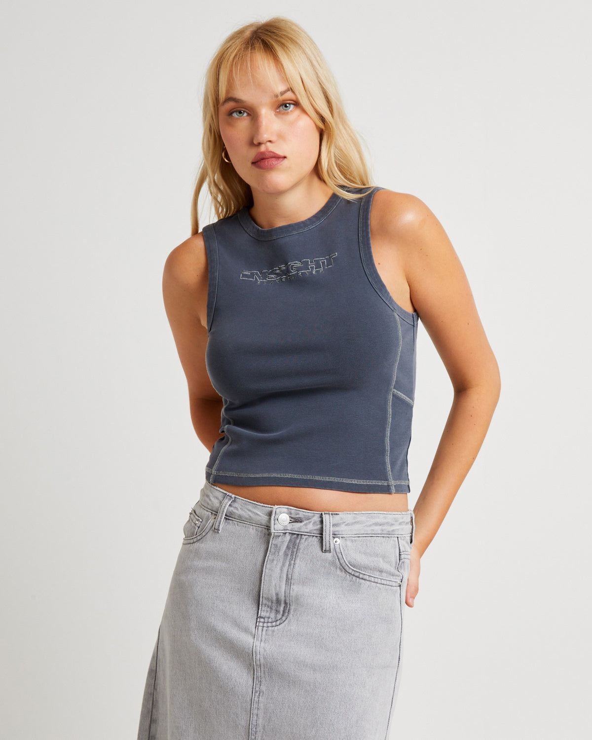 Established Baby Tank Top CHARCOAL
