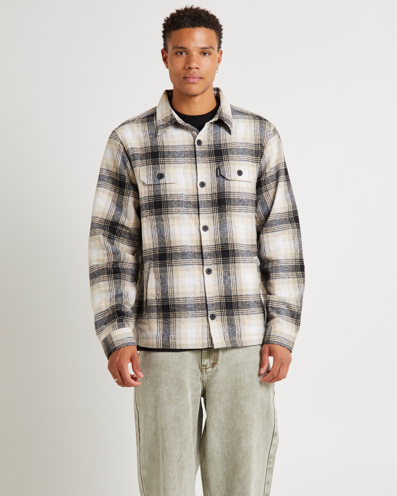 Lined Overshirt Black/Tan BLAC/TAN