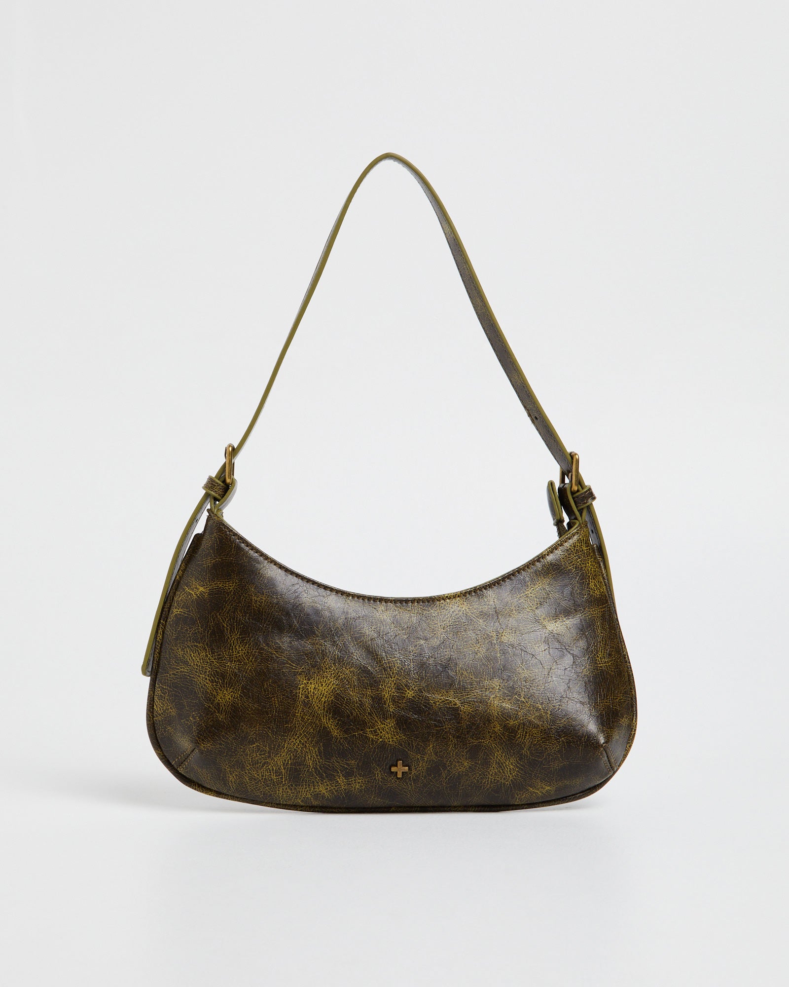Cari Shoulder Bag Green Distressed GRNDISPU PJ