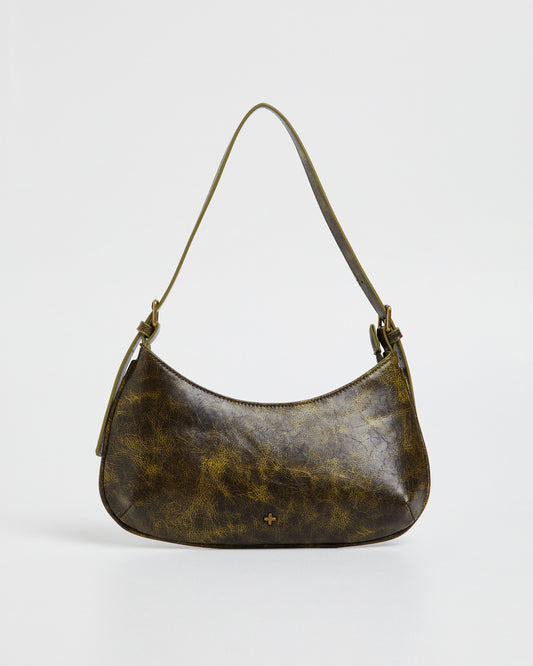 Cari Shoulder Bag Green Distressed GRNDISPU PJ